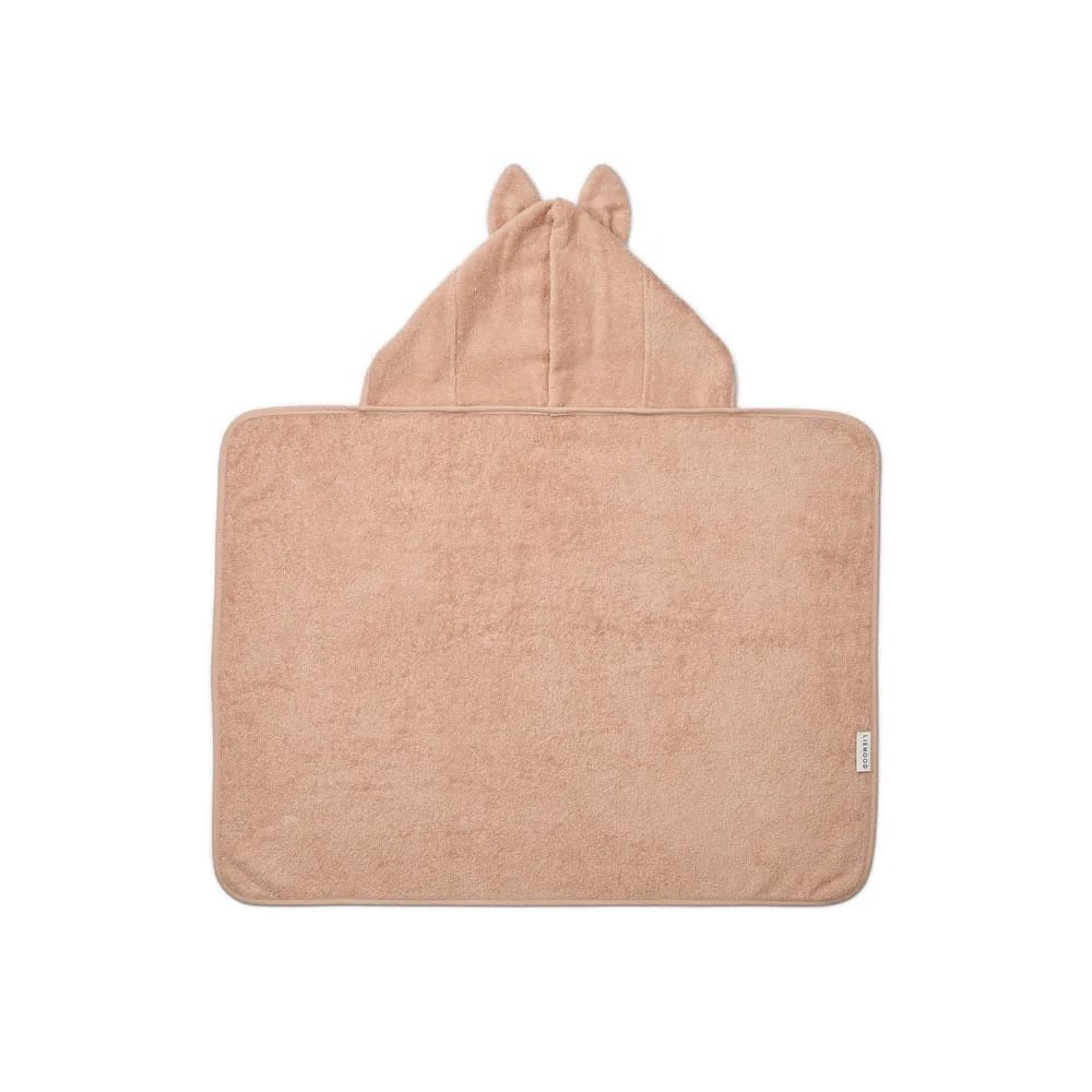 Liewood Kapuzenhandtuch Liewood Baby Kapuzenhandtuch, Babyhandtuch Vilas Hase - Ultra-Weich, Saugfähig, Tierohren, Perfekt nach dem Baden, Farbe: Blasse Toskana