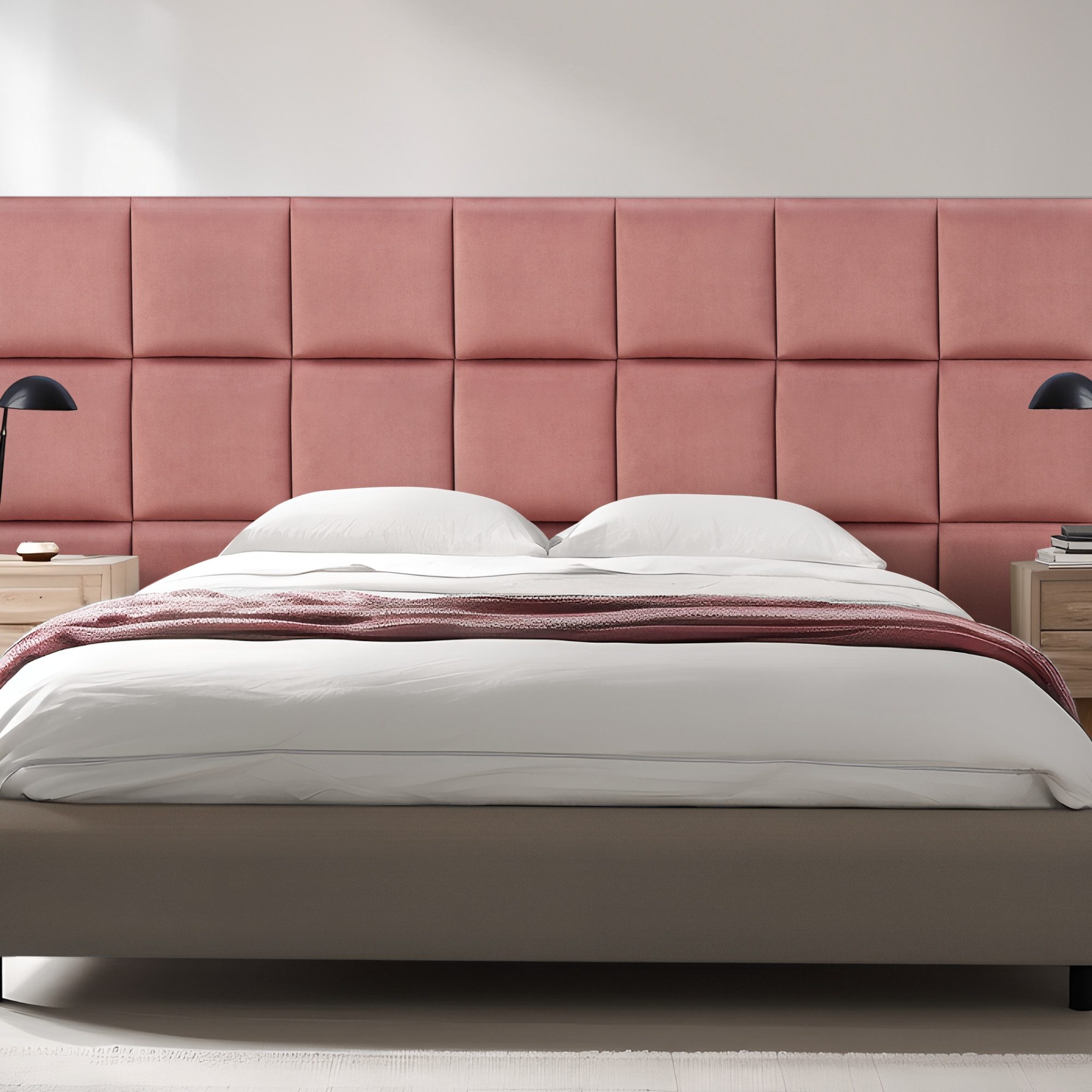 neu.haus Wandpolster, (Set, 4 Stück), »Carpino« Wandkissen Samt 30 x 30 cm günstig online kaufen