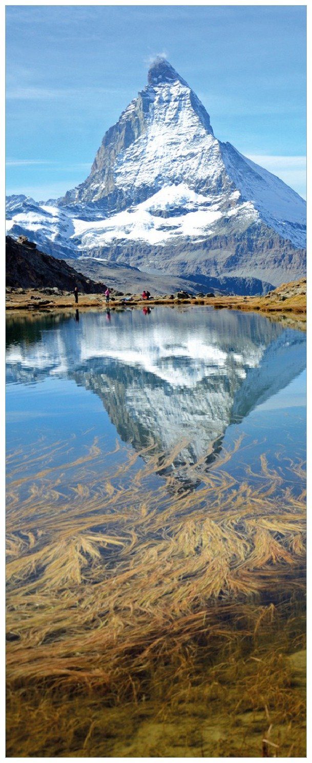 Wallario Memoboard Matterhorn - Spiegelung im See