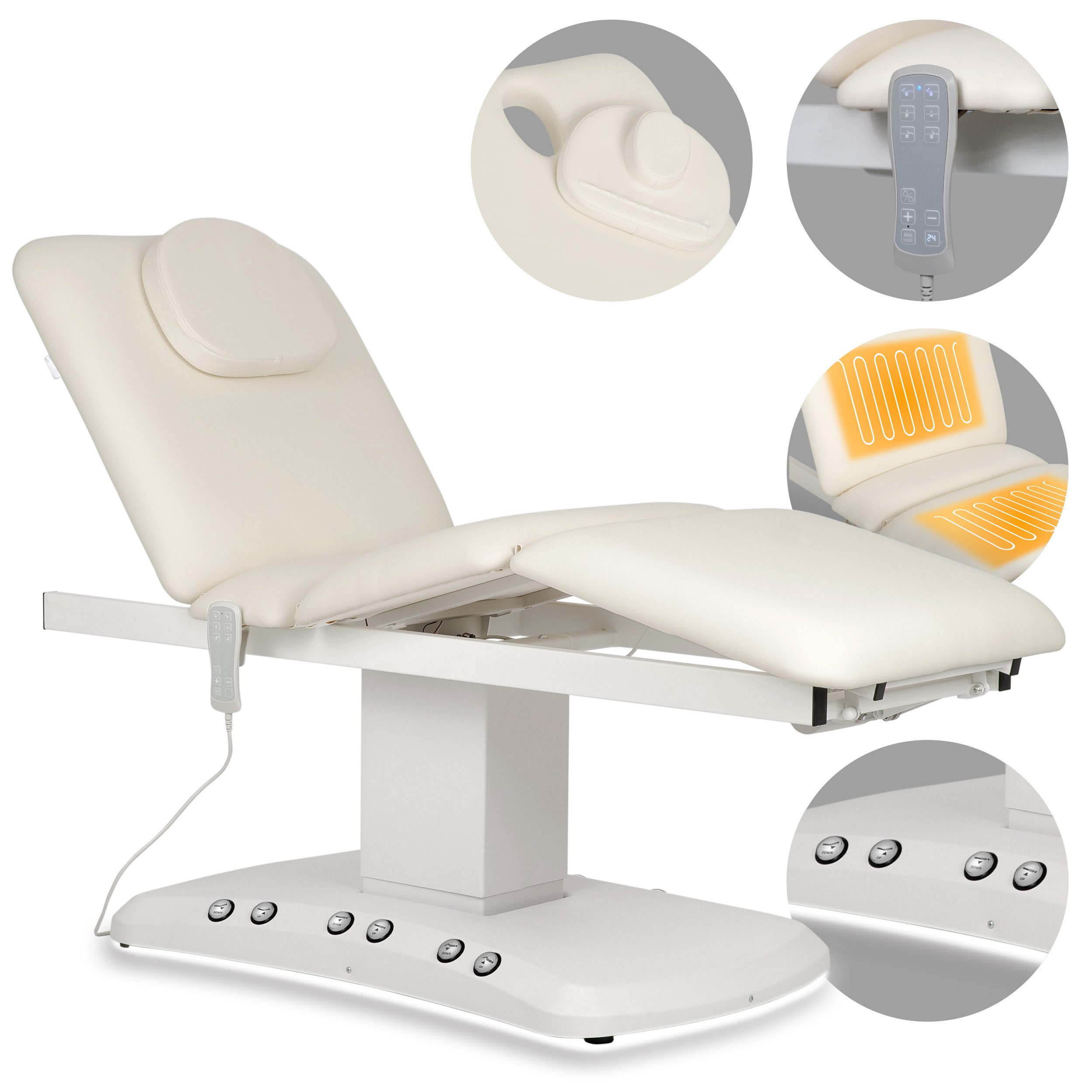 Habys Massageliege Serenity PRO 4 mit Heizung elektrische Kosmetikliege Behandlungsliege