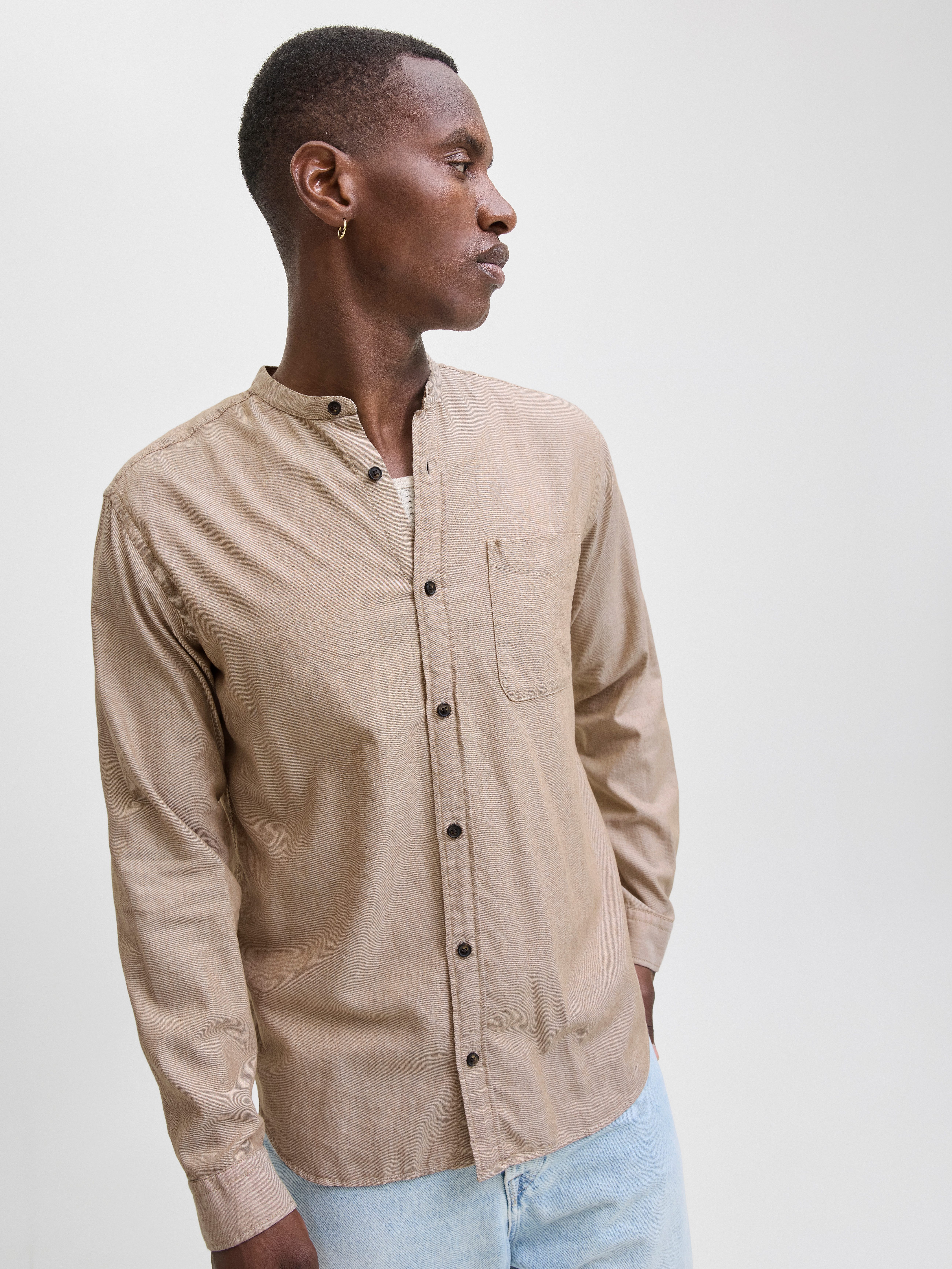 Jack & Jones Langarmhemd JJEBAND MELANGE günstig online kaufen