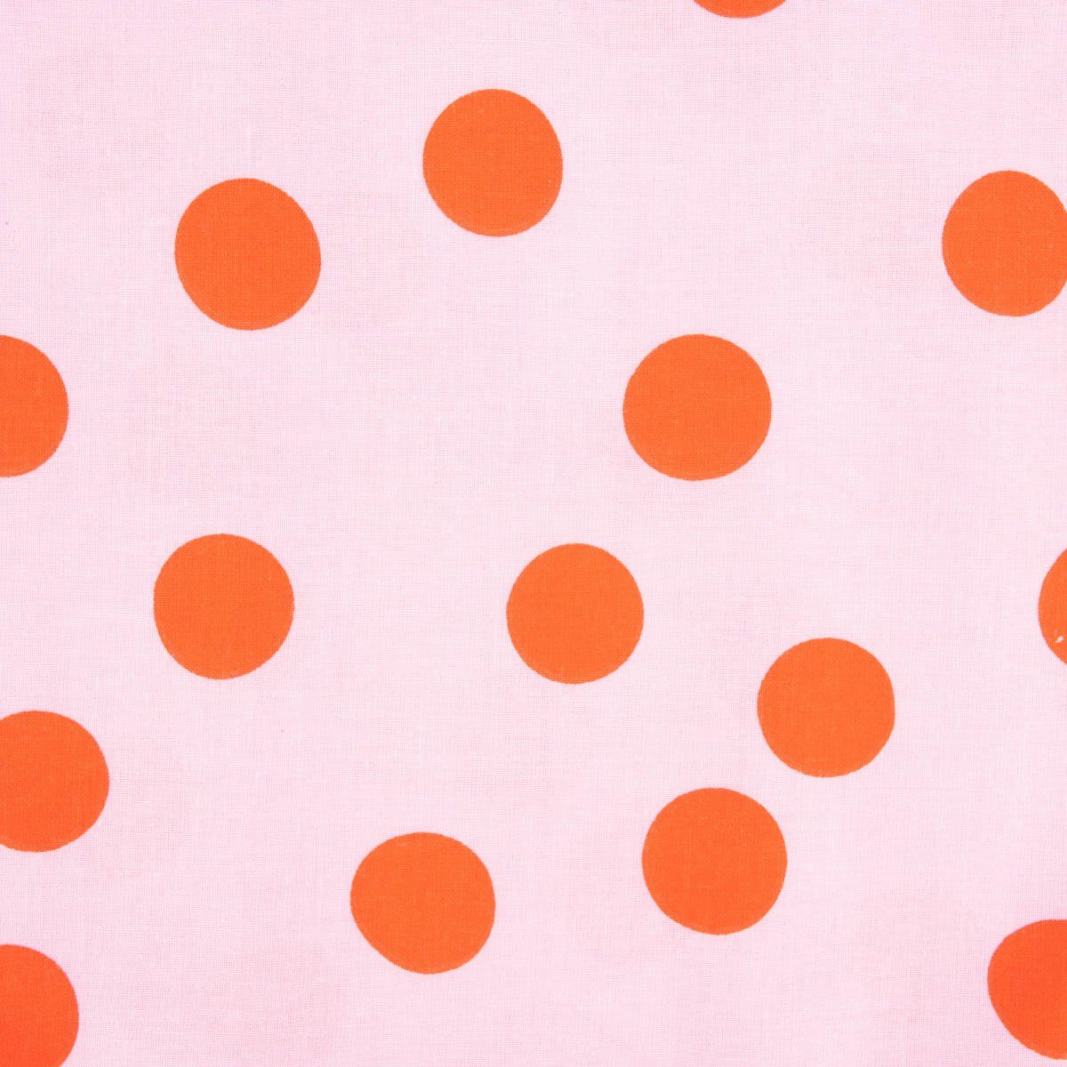 Rico Design Stoff Baumwollstoff Meterware große Punkte rosa orange 50x 140cm