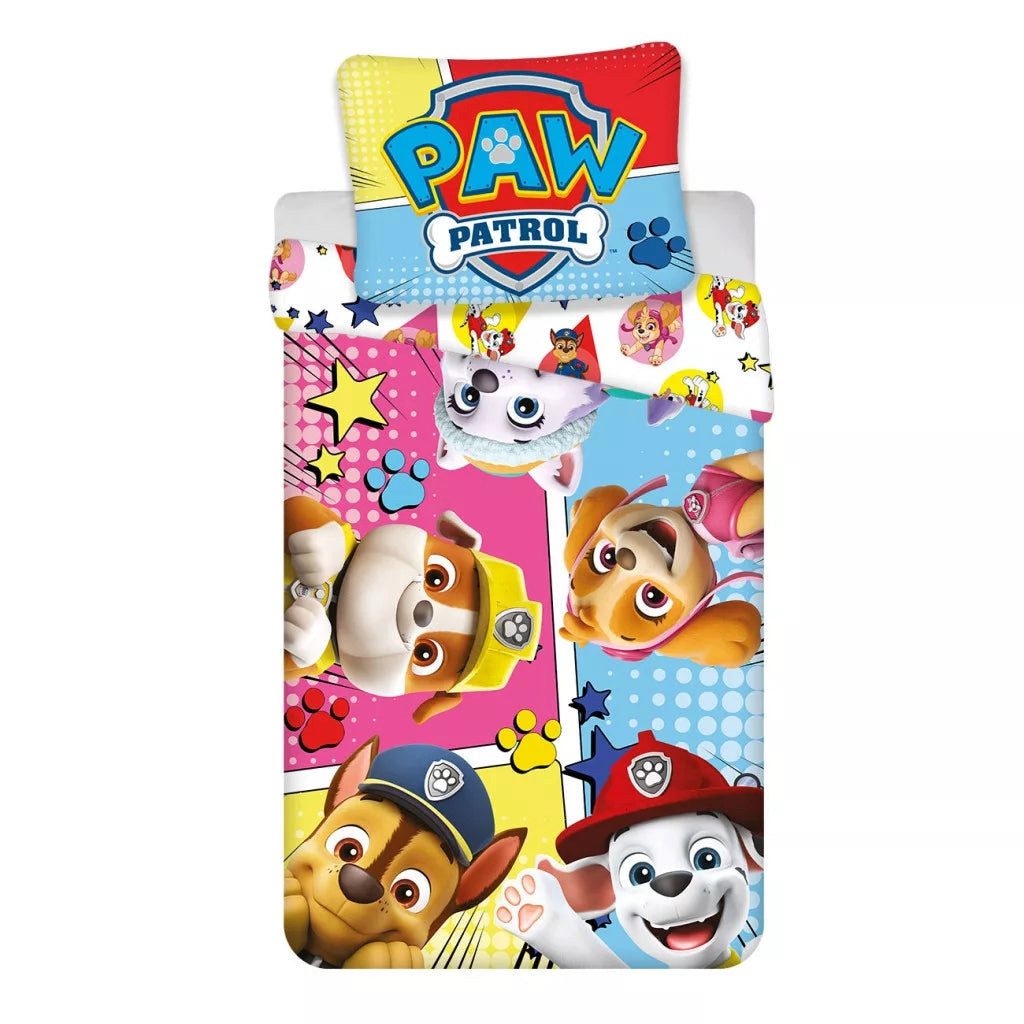 PAW PATROL Kinderbettwäsche Bett Wäsche Set Bettbezug Blau Jungen Wendebett günstig online kaufen