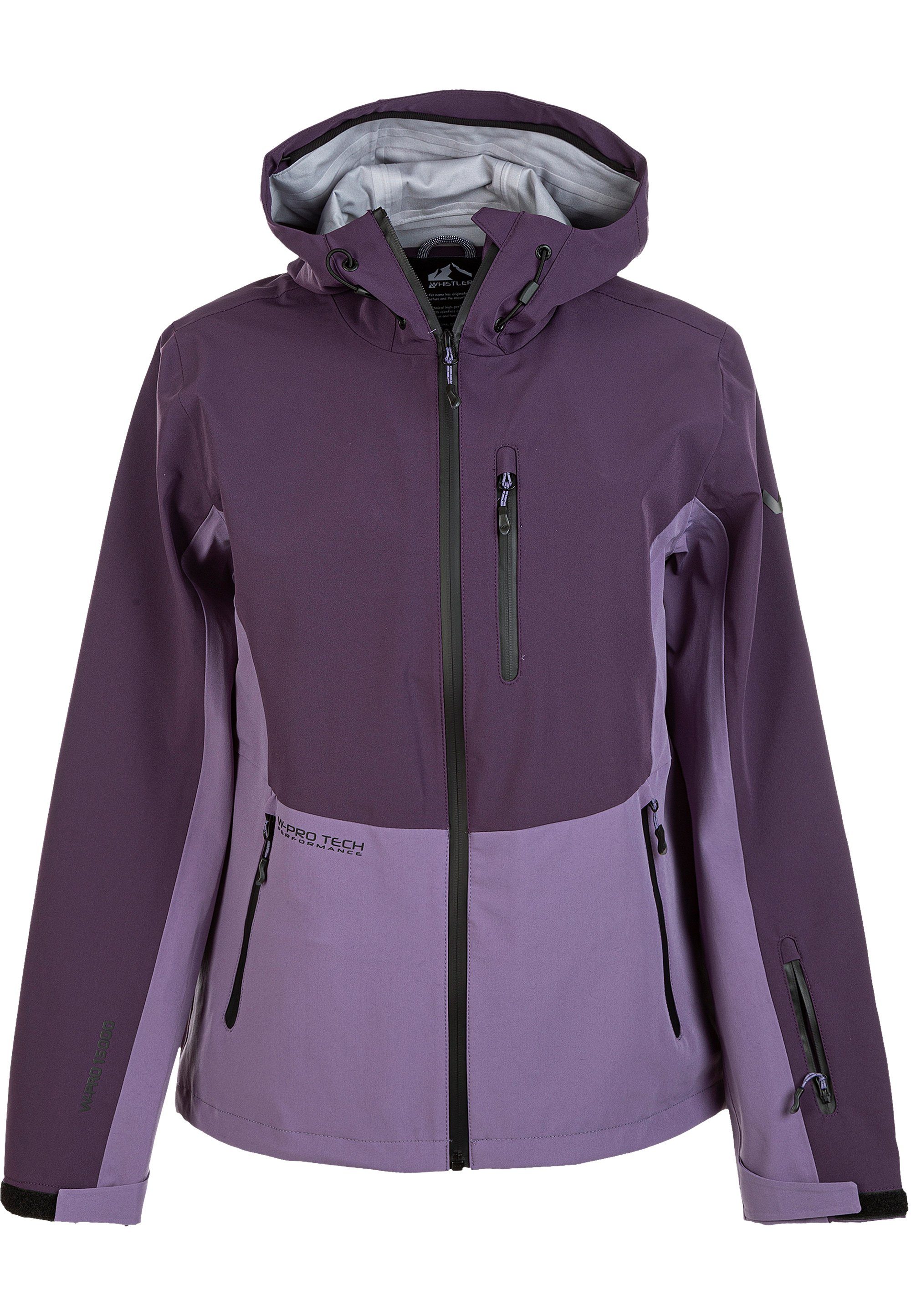 im zweifarbigen Hardshell-Skijacke Design, WHISTLER für schnittige Skijacke Funktionale und Damen Skylar