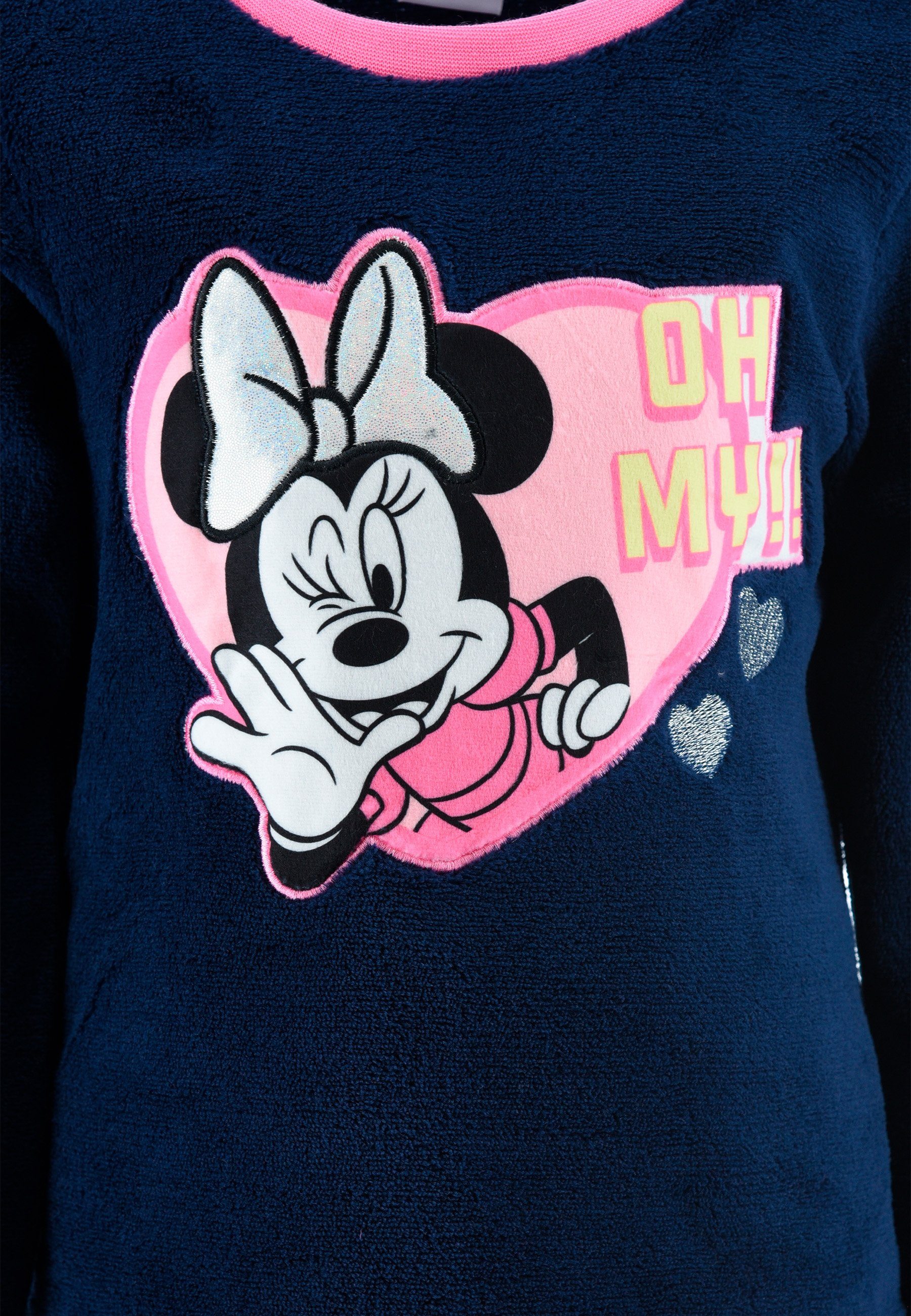 Dunkel-Blau (2 Minnie Pyjama Mädchen Shirt Langarm Kinder Schlafanzug Schlafanzug Schlaf-Hose tlg) Disney Mouse + Kinder