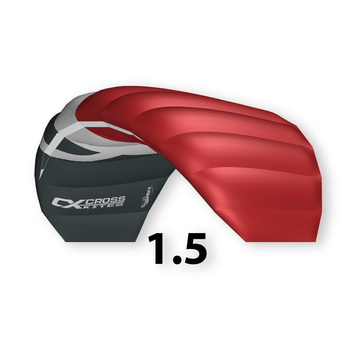 CrossKites Flug-Drache Lenkmatte Boarder R2F Trainerkite Lenkdrachen mit Bar und Kitekiller, R2F Ausstattung (Ready to Fly) inkl. Controlbar, Leinen und Kitekiller