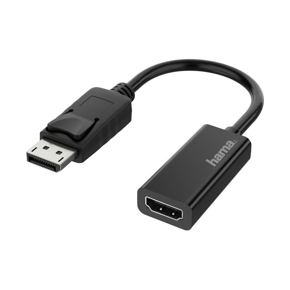 Hama DP auf HDMI Adapter schwarz für Ultra-HD 4K. Audio- & Video-Adapter