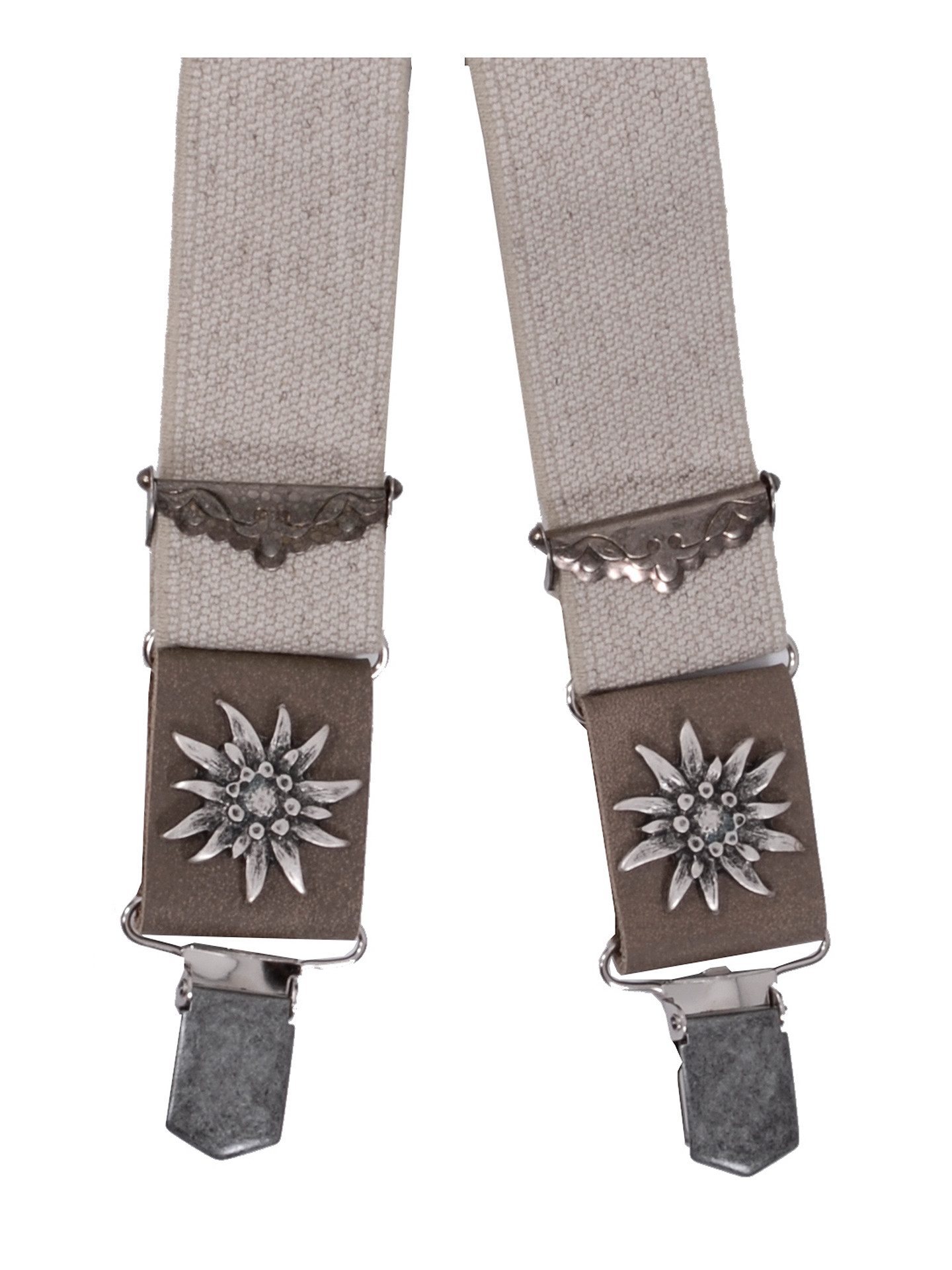 Moschen-Bayern Hosenträger Trachtenhosenträger Hosenträger Herren Edelweiß Beige Braun