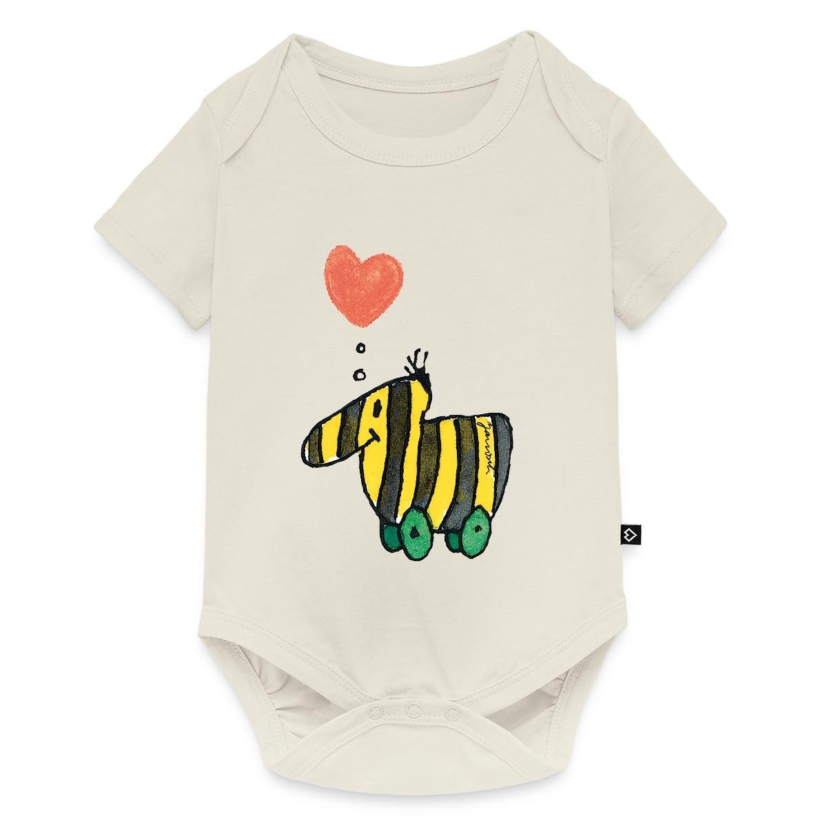 Spreadshirt Kurzarmbody Janosch Große Tigerente Mit Herz Liebe Kurzarm Tages Baby Body (1-tlg)