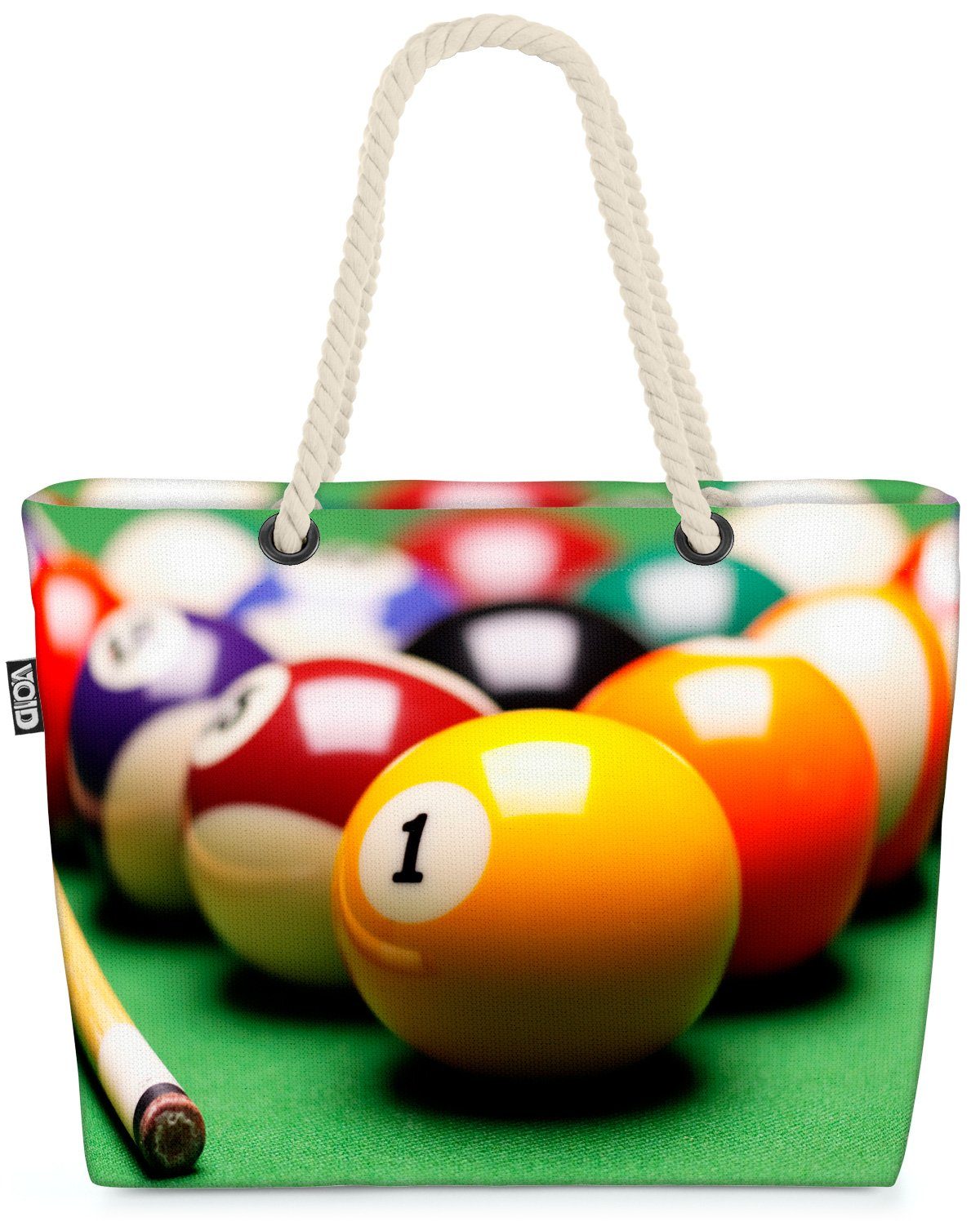 VOID Strandtasche (1-tlg), Billiard Kugeln queue Billiard Tisch Kugeln queue Kö Spiel Casino Sno