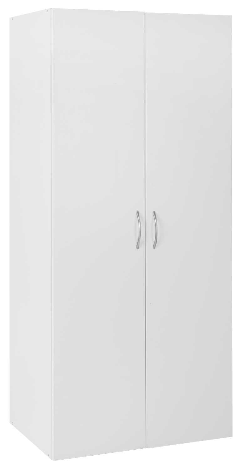 Wimex Drehtürenschrank Kleiderschrank MULTIRAUMKONZEPT, Weiß, B 80 cm x H 185 cm, 2 Türen