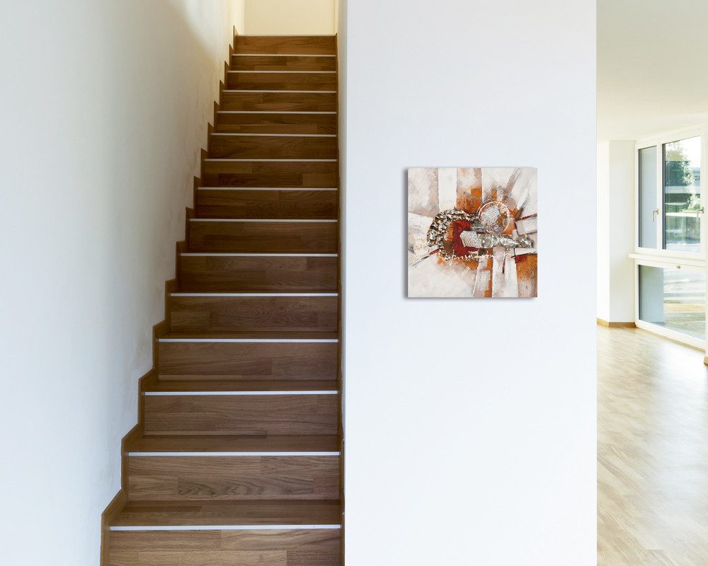 ArtUniverse Gemälde Leinwandbild Abstrakte Geometrie 40 x 40 cm, Abstrakt