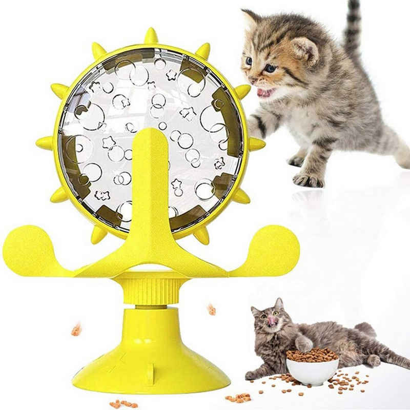 SOTOR Tier-Intelligenzspielzeug Windrad-Katzenspielzeug, interaktiver Katzenspielzeug-Sauger,Haustiere, (1-tlg) interaktives Katzenspielzeug, vertikale Drehung um 360 °