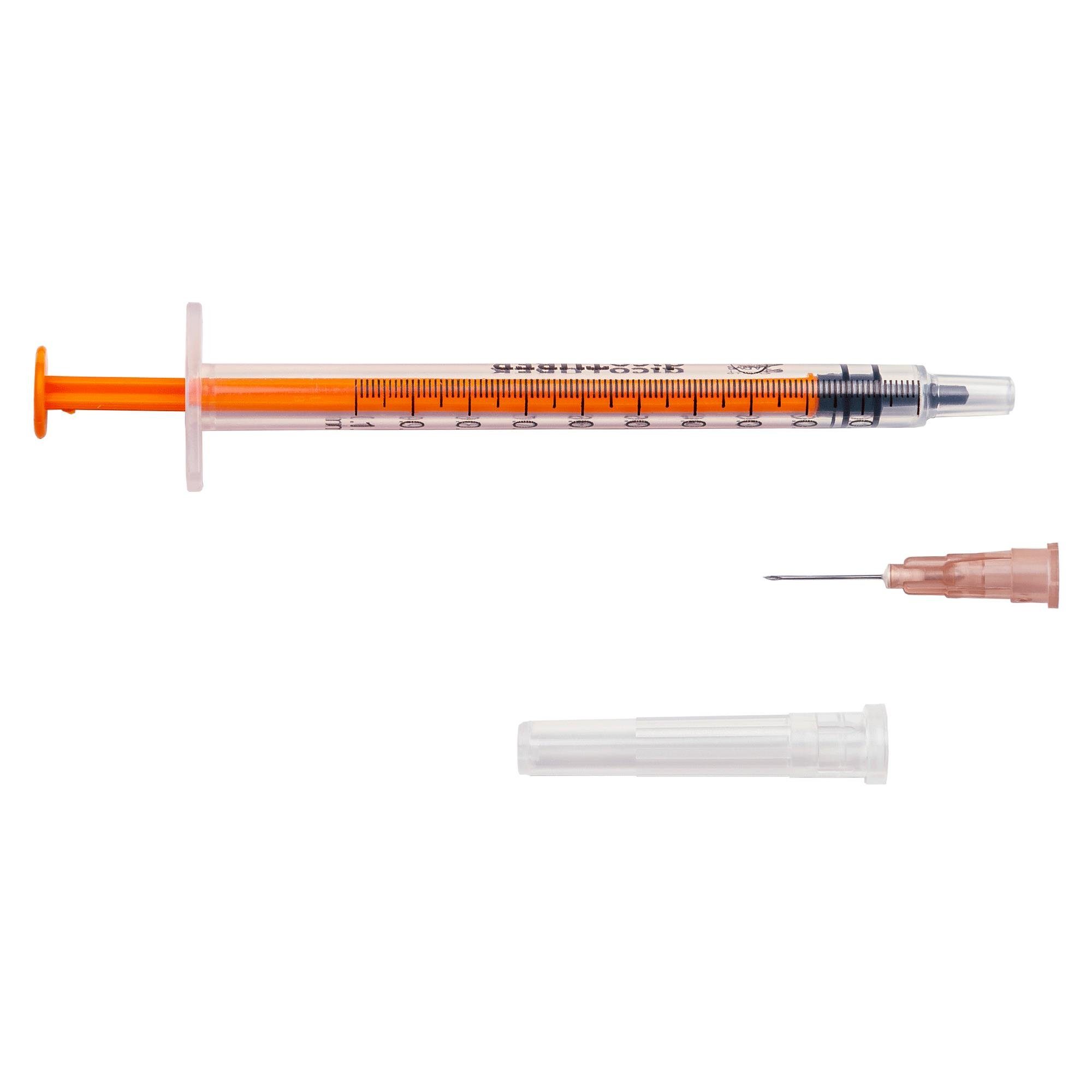 Zarys Absaugspritze 10 x Zarys dicoTUBER Einwegspritze 1ml mit Kanüle, (Spar-Set), abnehmbare Nadel
