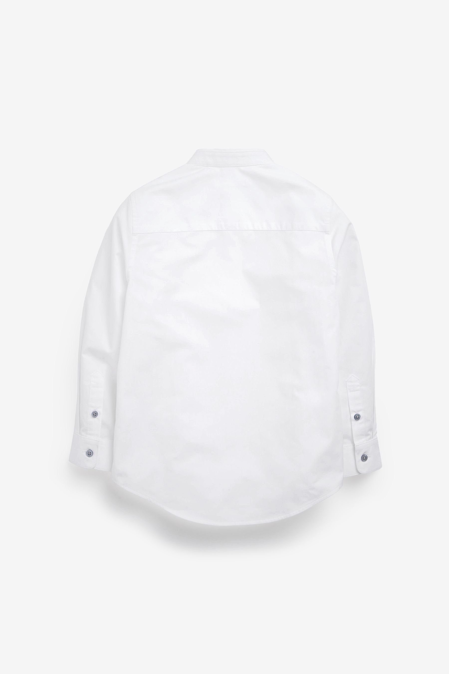 Next Langarmhemd Pflegeleichtes Henley-Hemd (1-tlg) White