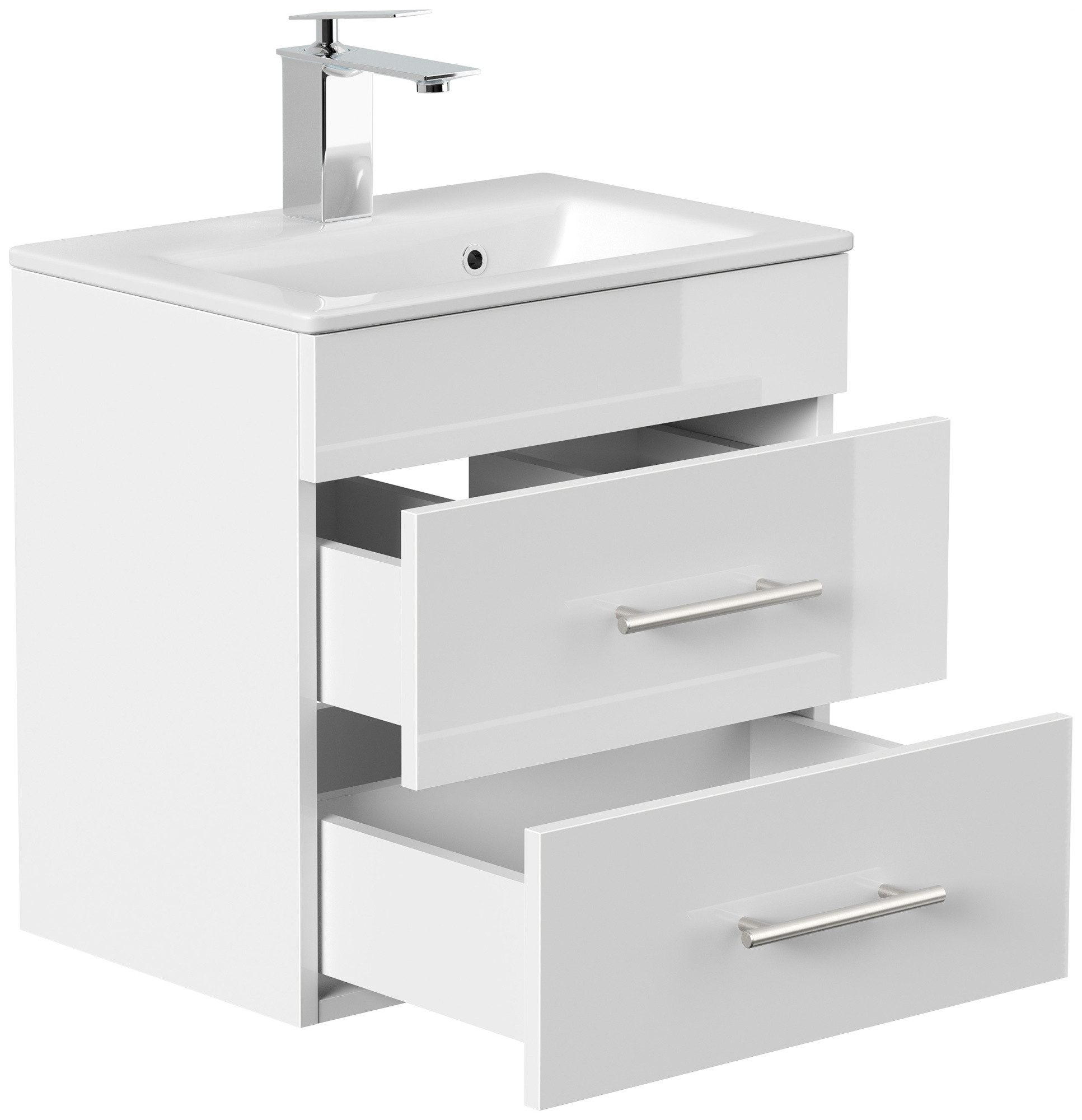 Magnolia Home Waschtisch Badmöbel Mars 500 SlimLine SoftClose weiss hochgla günstig online kaufen