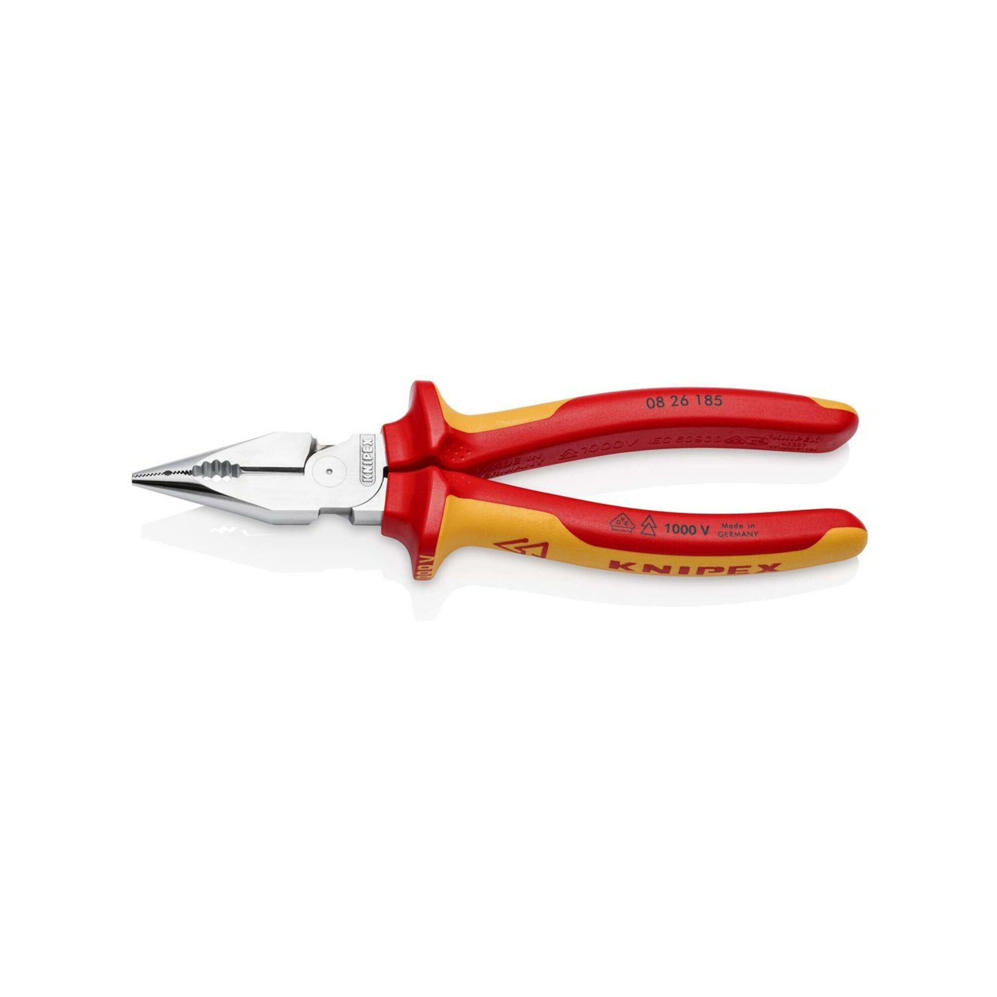 Knipex Kombizange KNIPEX 08 26 185 Spitz-Kombizange isoliert mit Mehrkomponenten-Hüllen