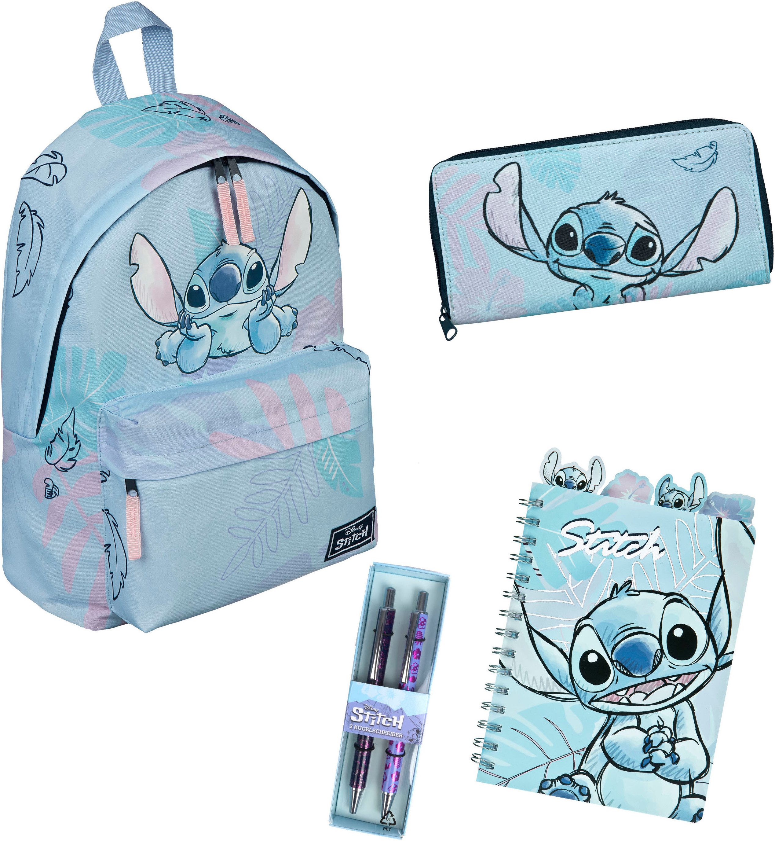 UNDERCOVER Schulrucksack Stitch (Rucksack, Geldbörse, Spiralnotizblock günstig online kaufen