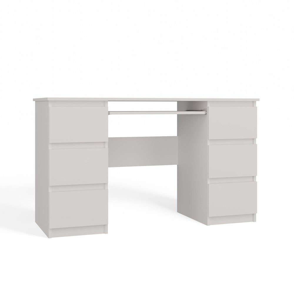 Raumhirsch Furniture Schreibtisch mit Tastaturauszug, Bürotisch, BüroBürotisch (Maße 130 x 76 x 51 cm, universell nutzbar), Modernes Design, Robuste Konstruktion