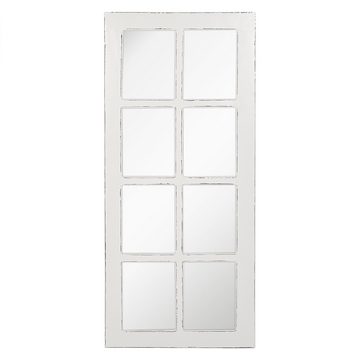LebensWohnArt Wandspiegel Spiegel WINDOW Antik-Weiß ca. 180x80cm