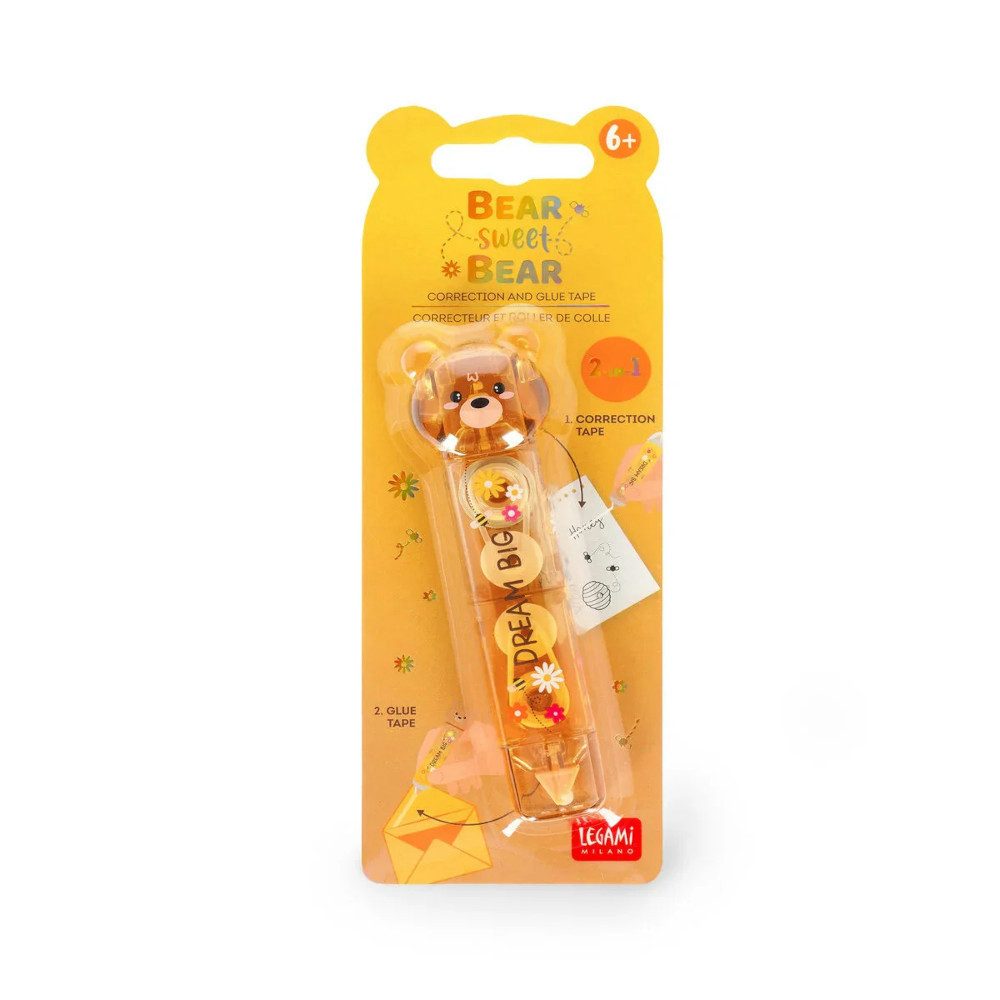 Legami Federmäppchen LEGAMI Bear Sweet Bear - Klebe- und Korrektur-Roller