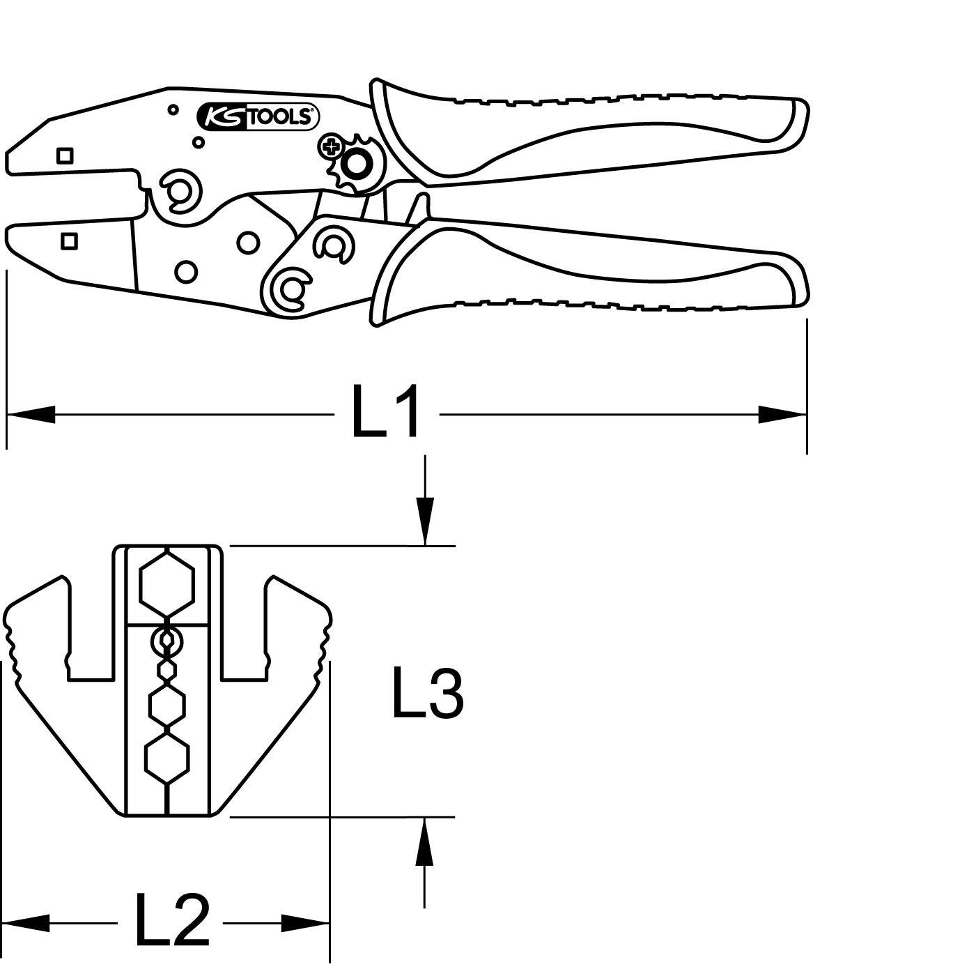 Thumbnail - KS Tools Abisolierzange Crimpzange für Koaxialstecker