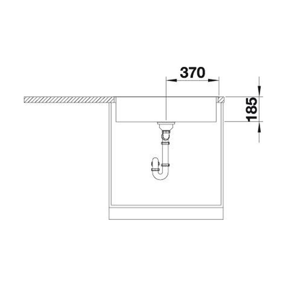 Einbaubecken Edelstahlspüle Edelstahl 74/44 BLANCO Steel, 700-IF Blanco Dark cm ZEROX