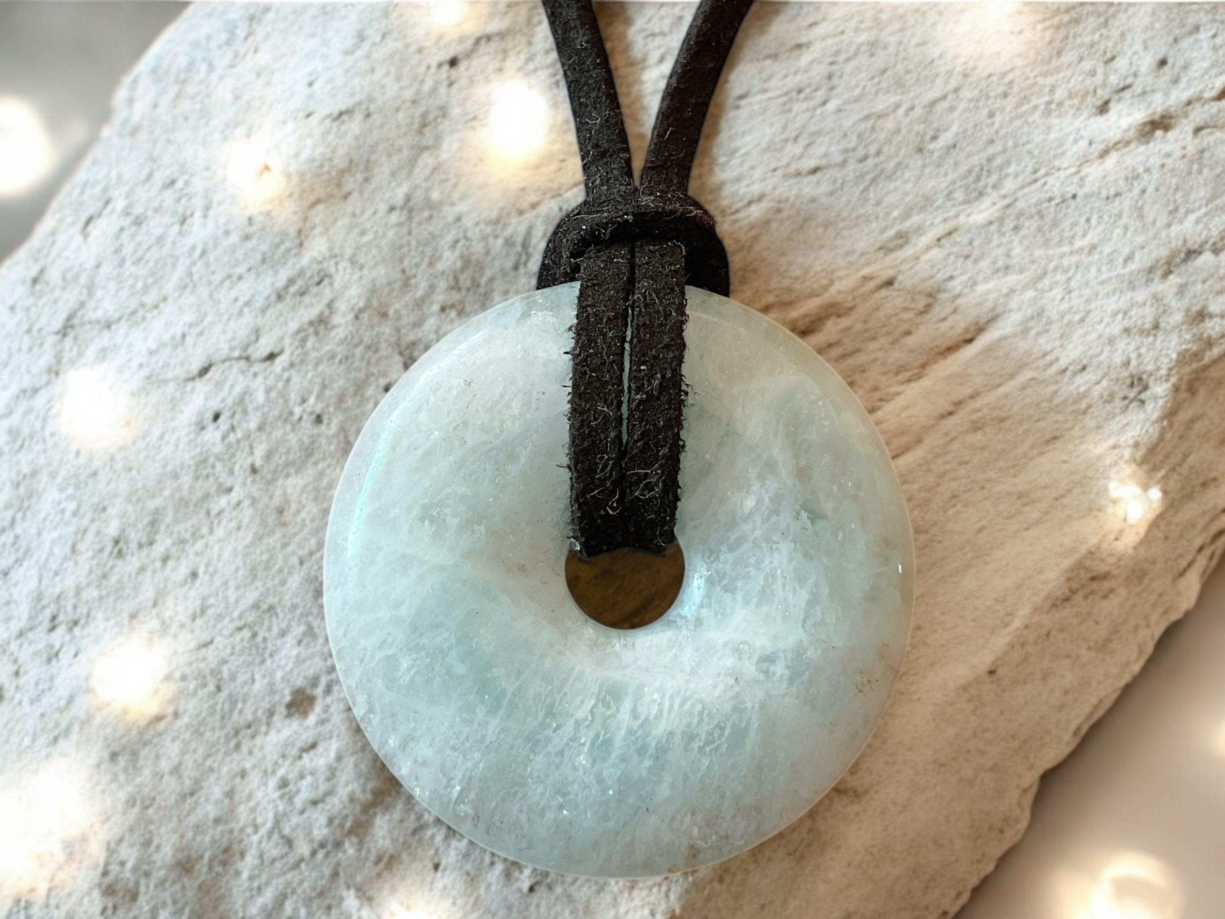 Steinfixx® Lange Kette echter Edelsteindonut 30 günstig online kaufen