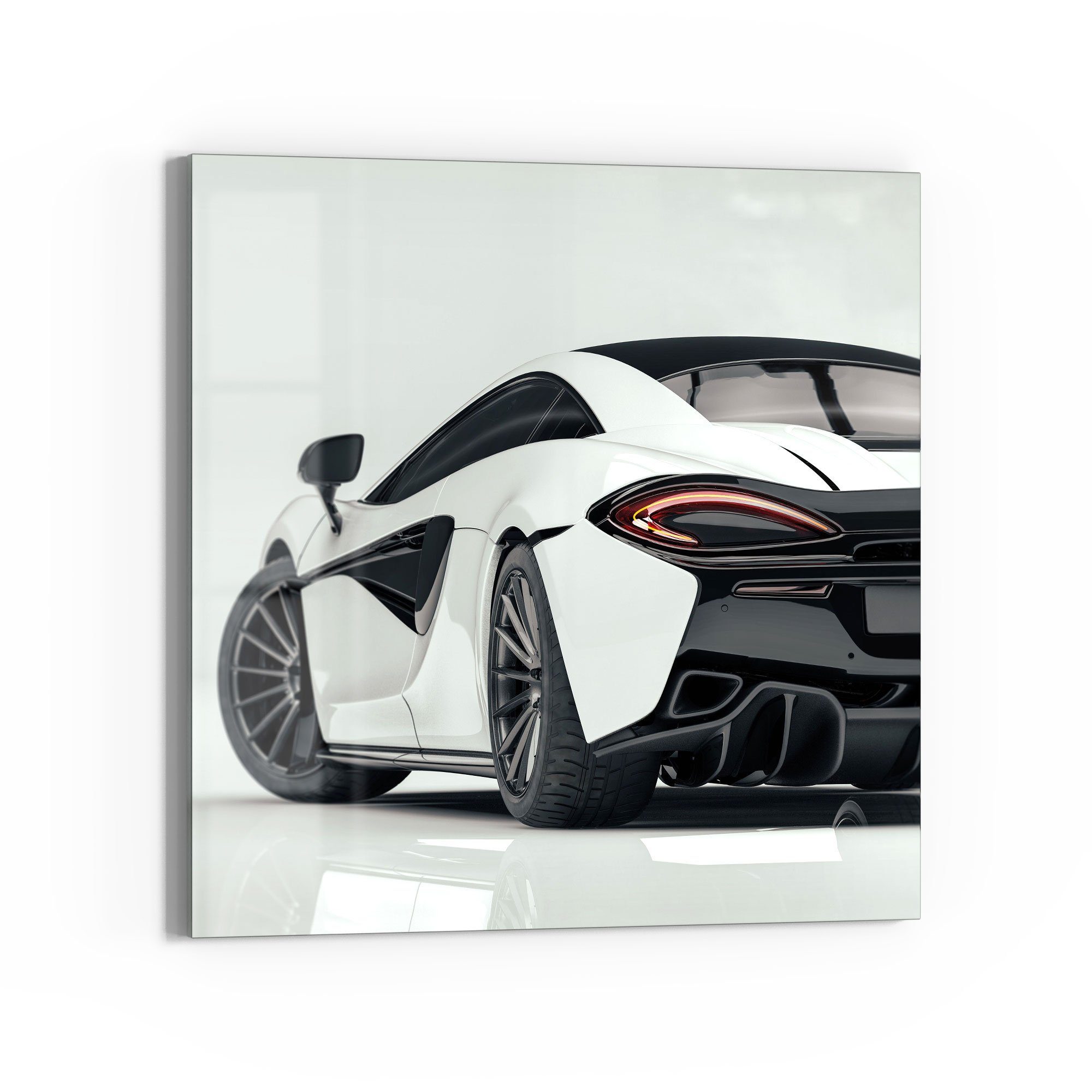 DEQORI Glasbild 'Sportliches Auto', 'Sportliches Auto', Glas Wandbild Bild schwebend modern