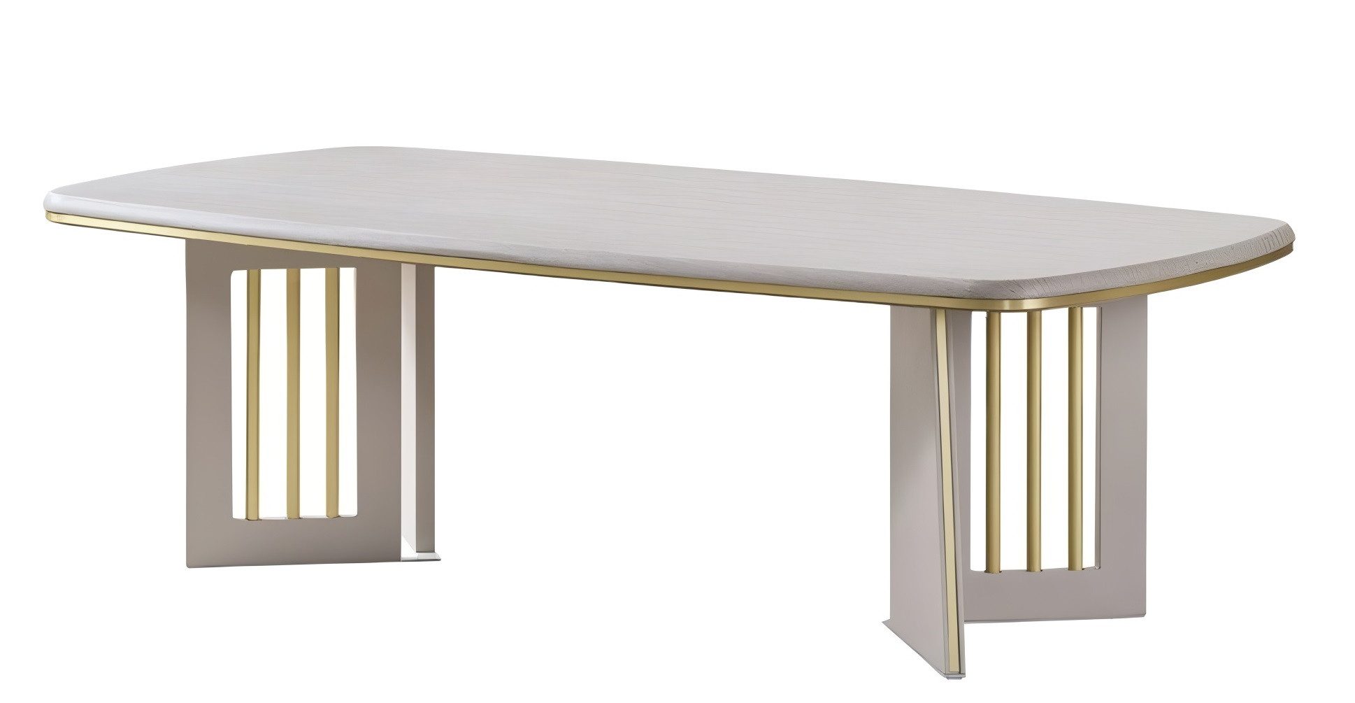 Xlmoebel Couchtisch Luxus Holztisch in halbrunder Form für elegantes Wohnen (Couchtisch, 1-St., Couchtisch), Hergestellt in Europa