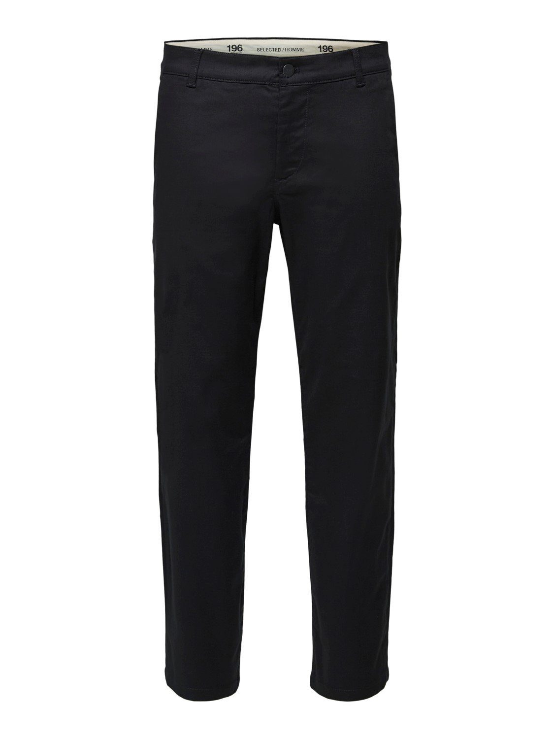 SELECTED HOMME Chinohose aus 16080157 SLHSTRAIGHT-STOKE Black Baumwolle