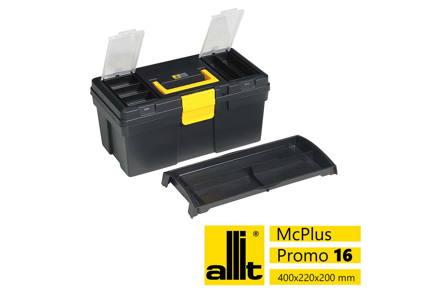 Thumbnail - Allit AG Werkzeugkoffer Werkzeugkoffer McPlus Promo 16, schwarz/gelb, 12 Liter Inhalt
