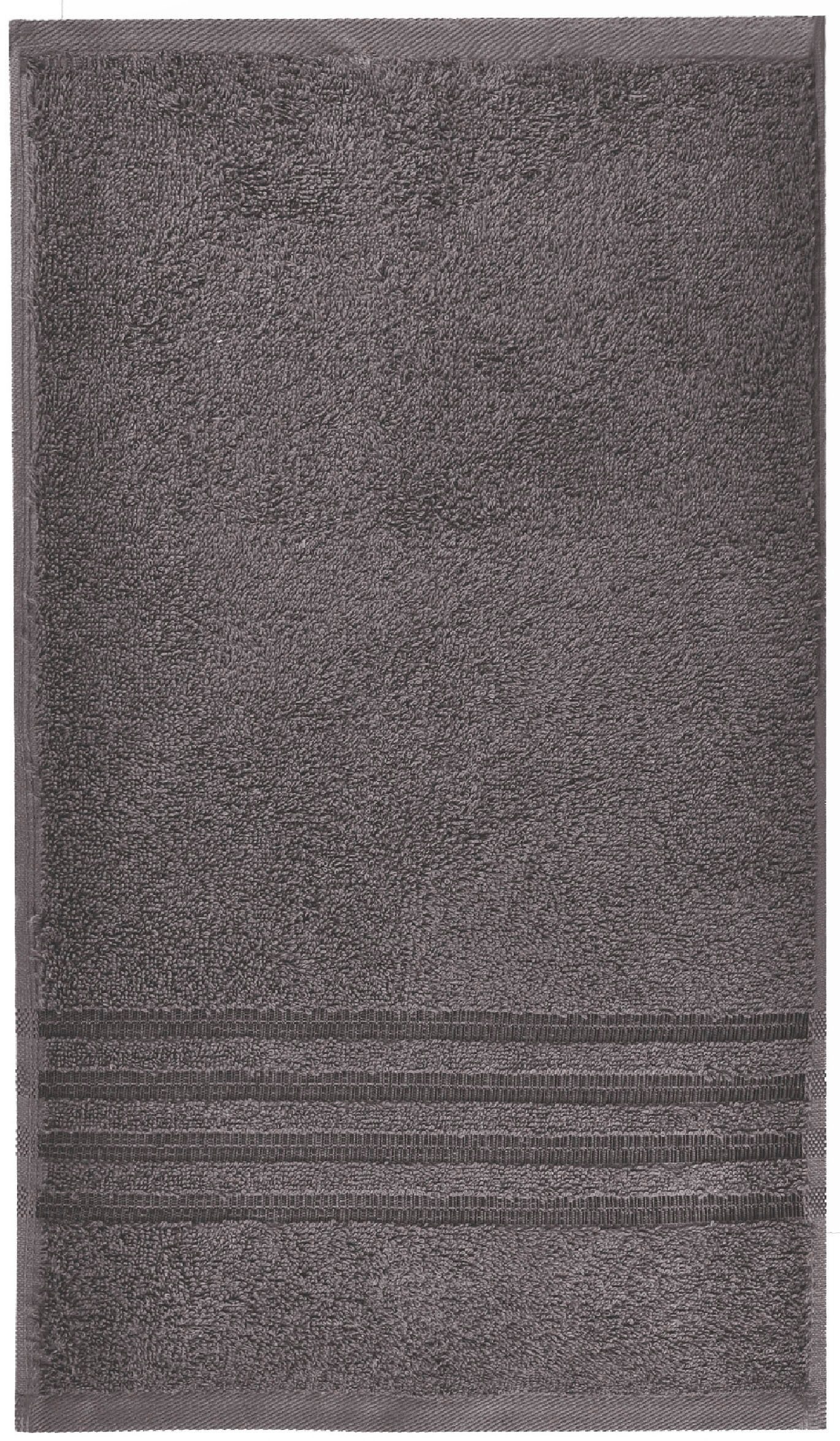 Schiesser Gästehandtücher Milano aus 100% Baumwolle mit eleganter Bordüre in Hoch-Tief-Optik, Frottier (Set, 5-St), Made in Green