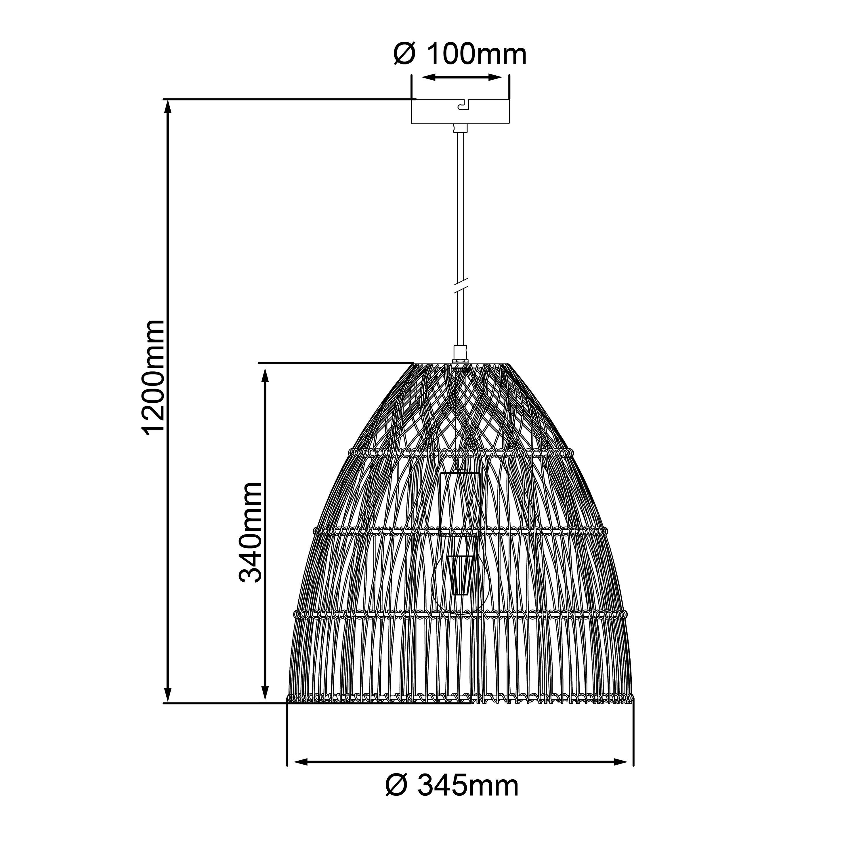 Brilliant Pendelleuchte Minster, A60, 35cm Kabel Lampe, Minster natur/weiß, E27, Pendelleuchte 1x 25W