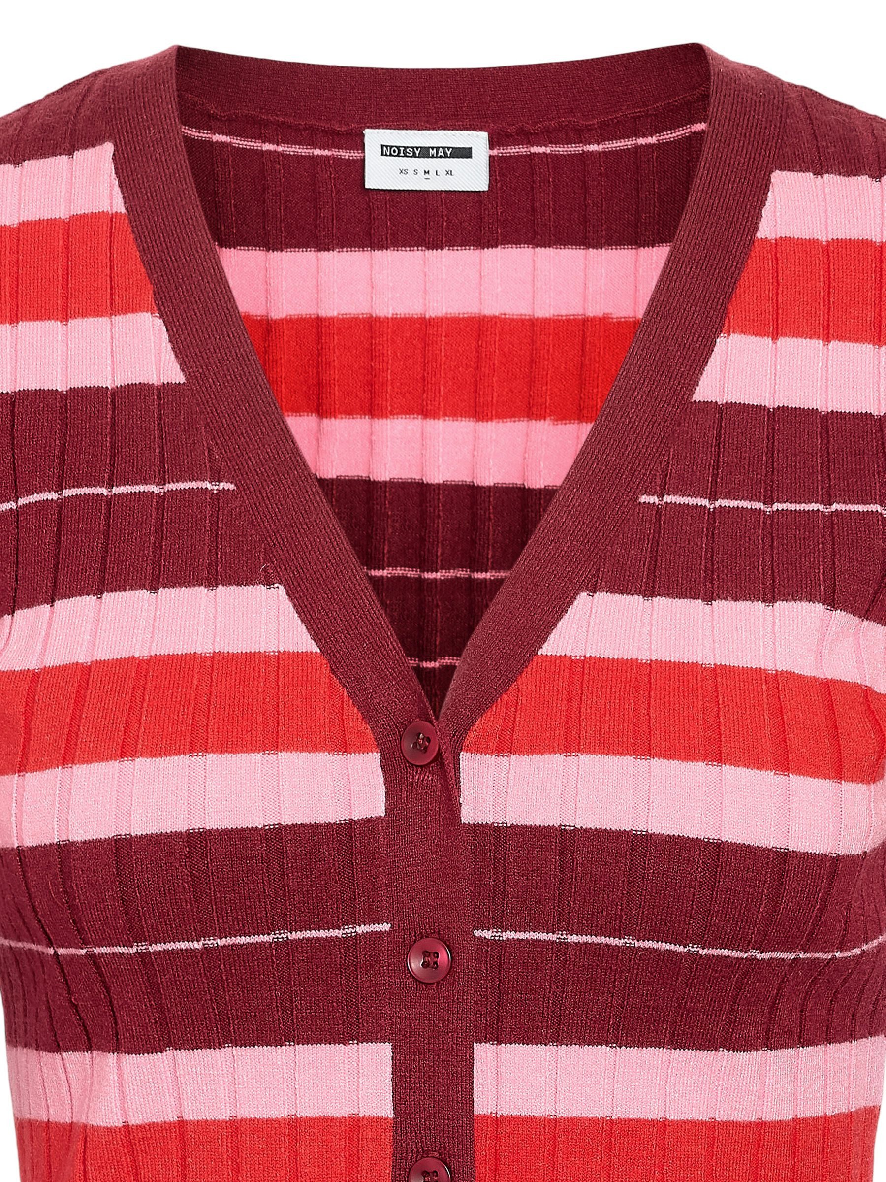 Noisy may Cardigan Weiche Strickjacke mit gestreiftem Muster (1-tlg) 27036106_Cardigan