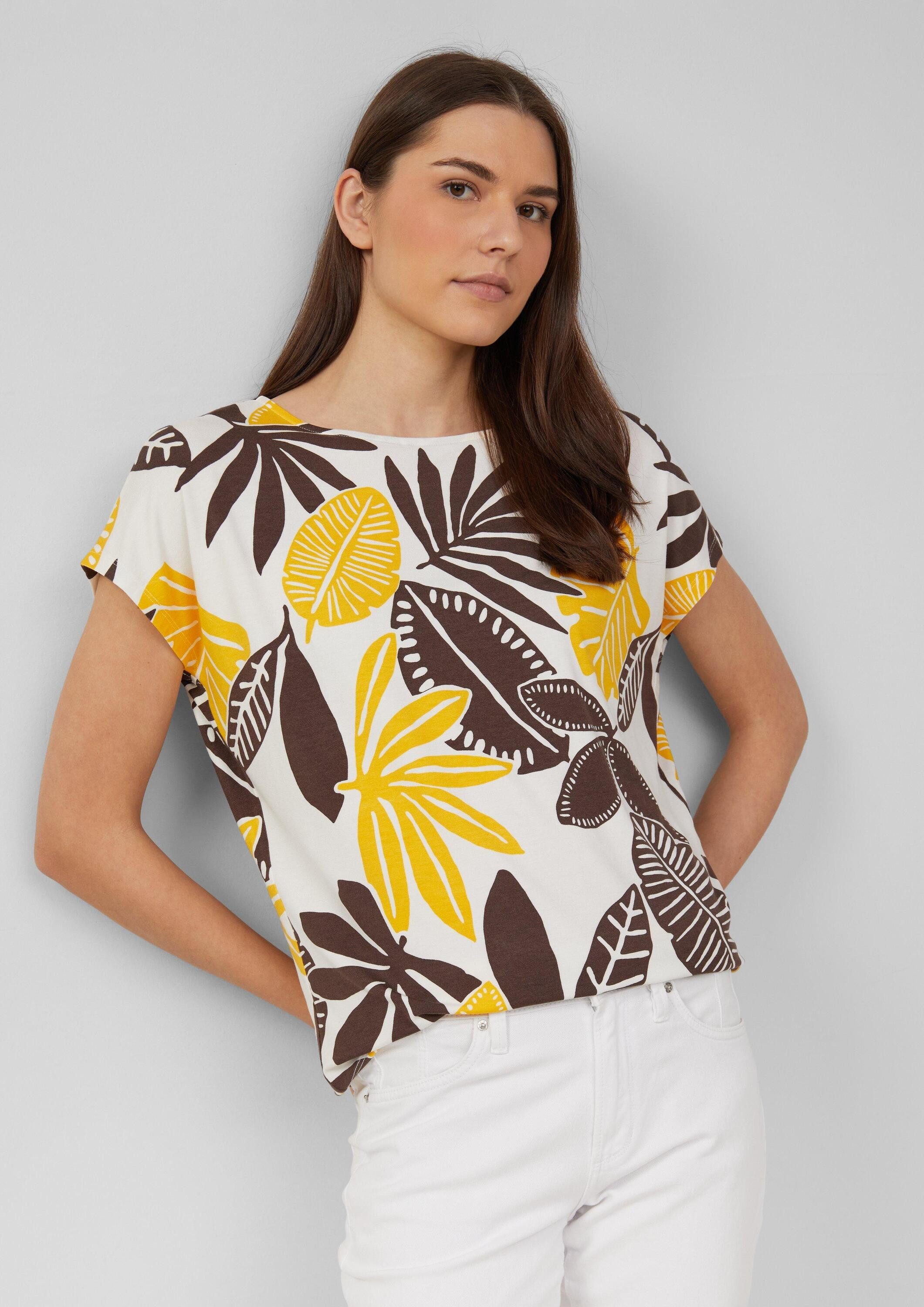 s.Oliver Kurzarmshirt T-Shirt Elastisches T-Shirt aus Viskosestretch im Rel günstig online kaufen