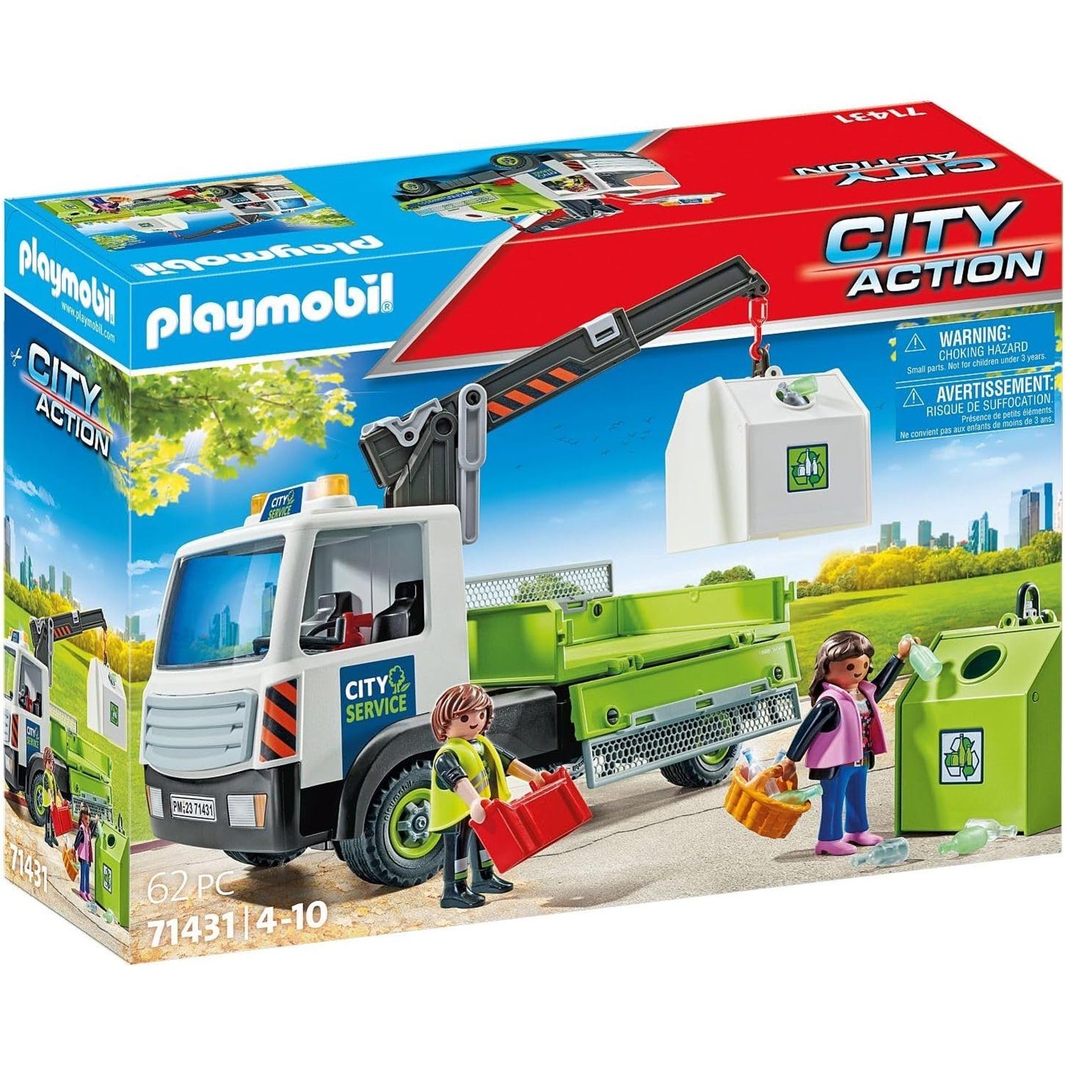 Playmobil® 71431 Altglas-LKW mit Container Konstruktions-Spielset günstig online kaufen