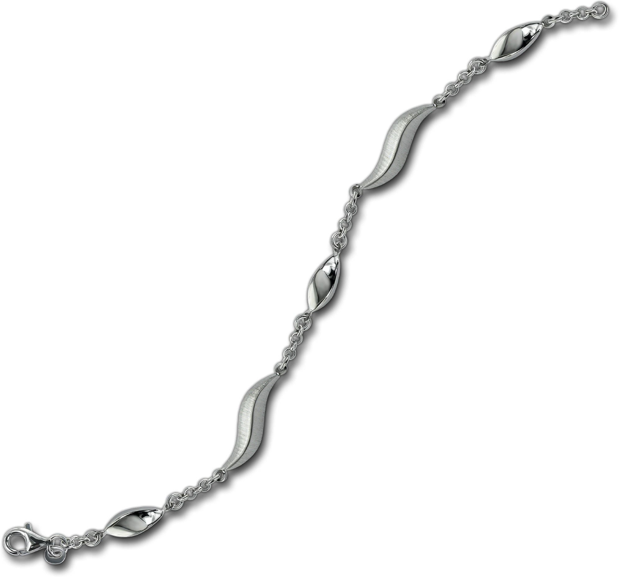Armband Silberarmband Balia 925 mattiert ca. Armband für Damen Silber (Armband), Balia Silber (Wave) 19,5cm,