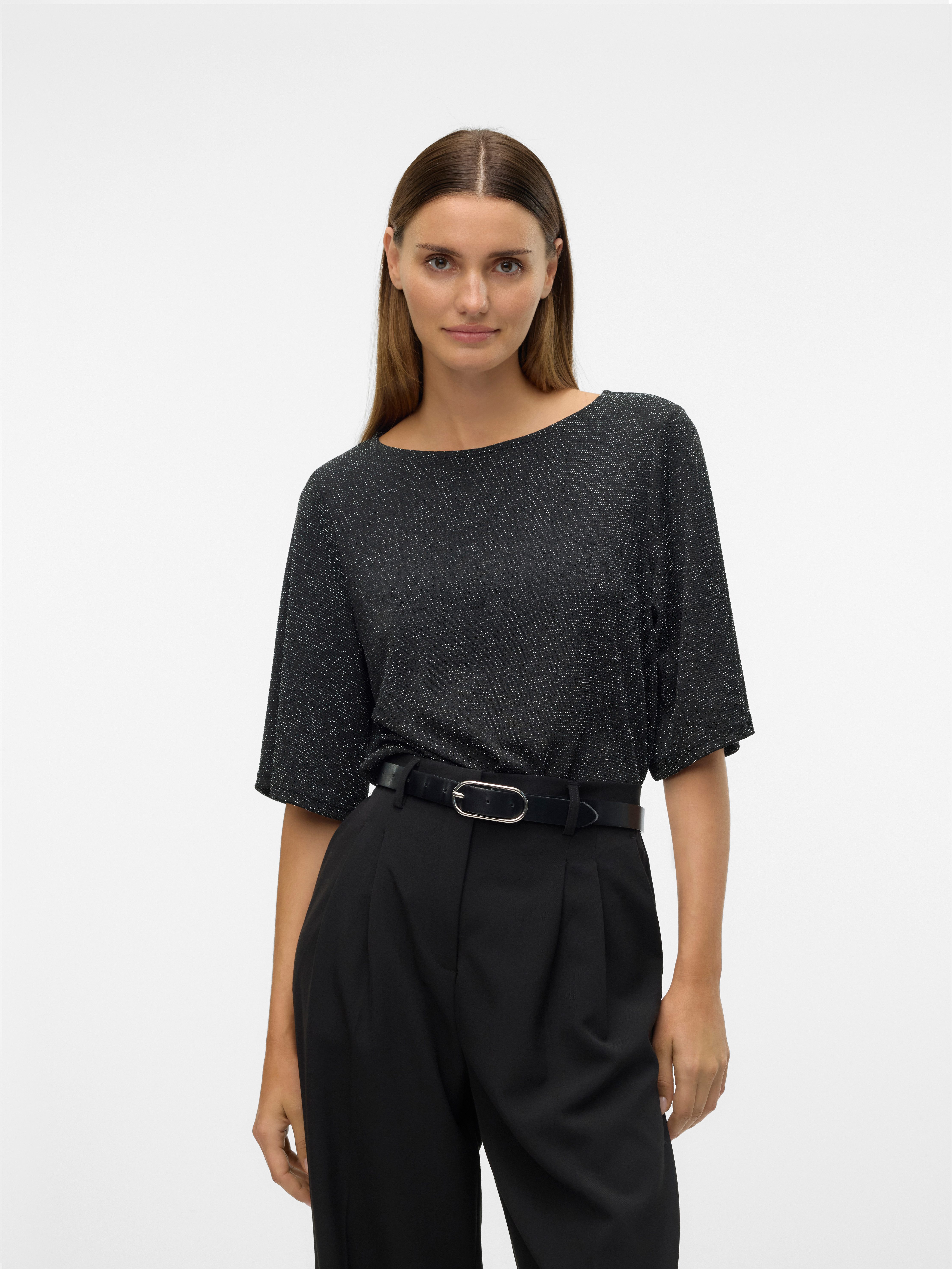 Vero Moda Rundhalsshirt VMKANVA 2/4 GLITTER günstig online kaufen