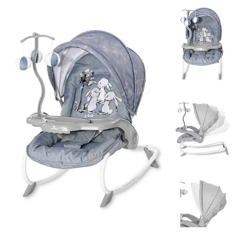 Lorelli Babywippe Baby Rocker, Babywippe Mobile, Mobile, Tisch, Sonnendach, verstellbar