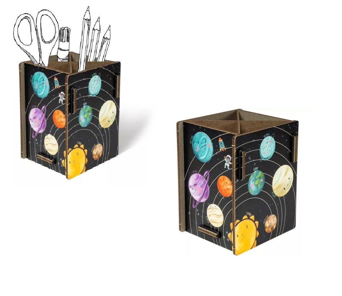 WERKHAUS® Aufbewahrungsbox Werkhaus Stiftebox "Sonnensystem" Stiftehalter Stifteköcher WE_2090