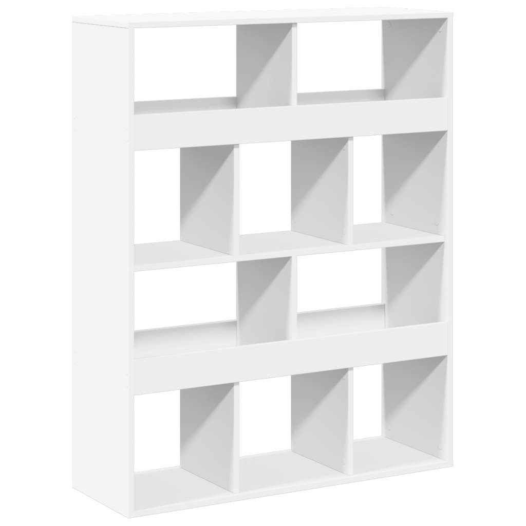 vidaXL Bücherregal Bücherregal Weiß 100x33x125,5 cm Holzwerkstoff, 1-tlg.