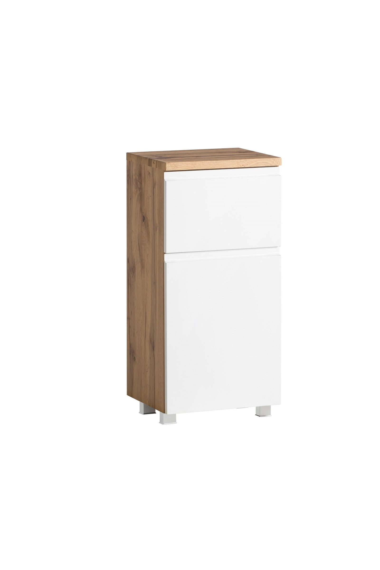HELD MÖBEL Unterschrank in weiß, wotaneiche, MDF - 40x79x35cm (BxHxT)