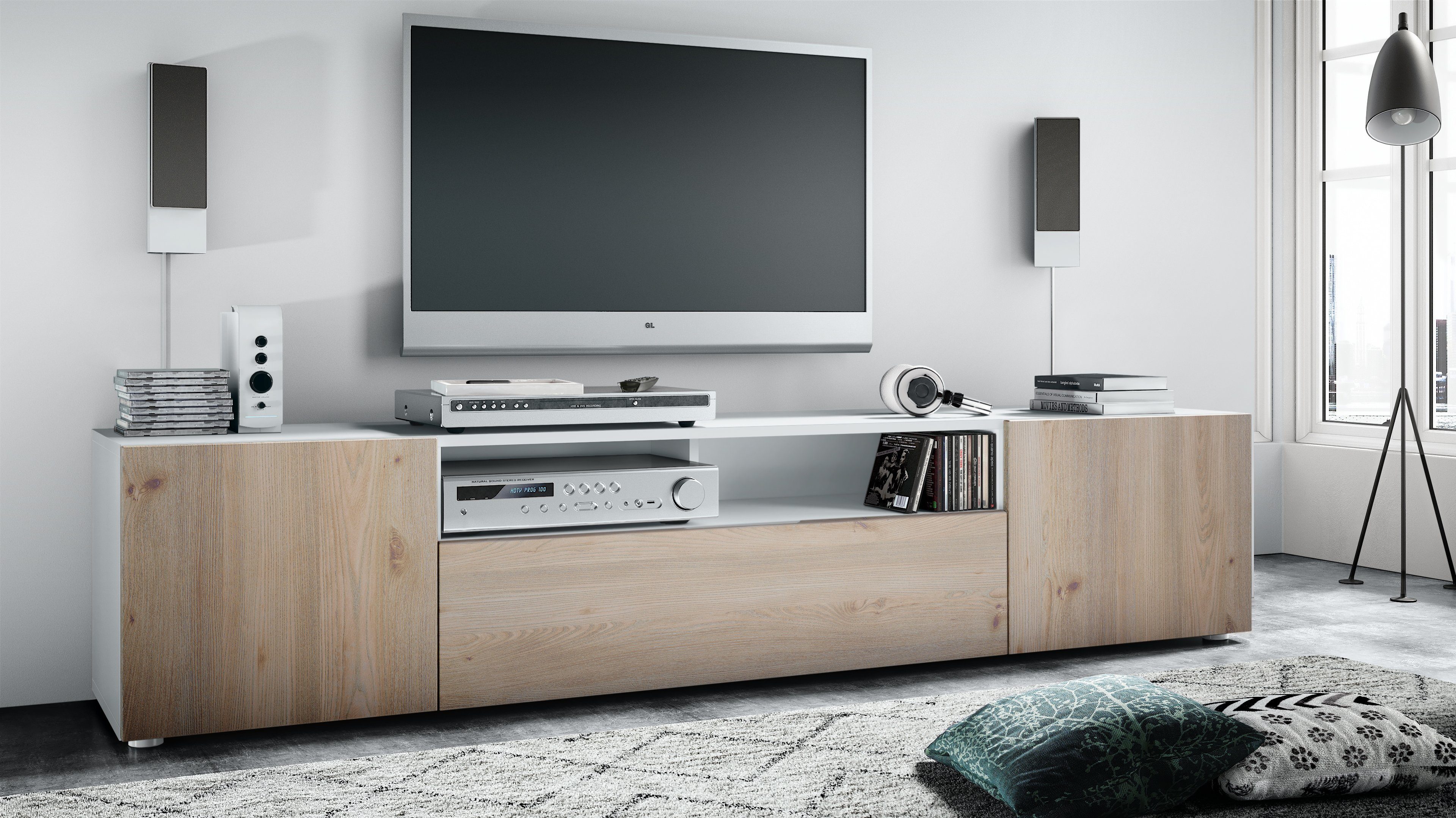 Vladon Lowboard Mogan (TV-Kommode, mit 2 günstig online kaufen