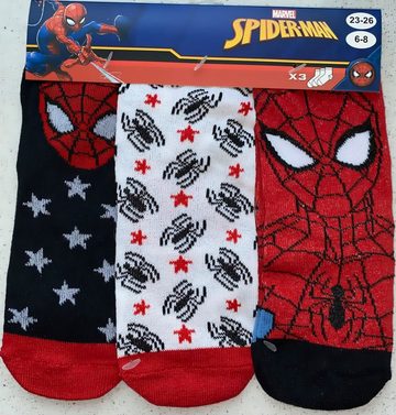 Spiderman Feinsocken SPIDERMAN Socken Set 6 Paar Jungensocken Kindersocken Kinder Strümpfe für Jungen Kniestrümpfe Gr. 23 24 25 26 27 28 29 30 31 32 33 34 n38562
