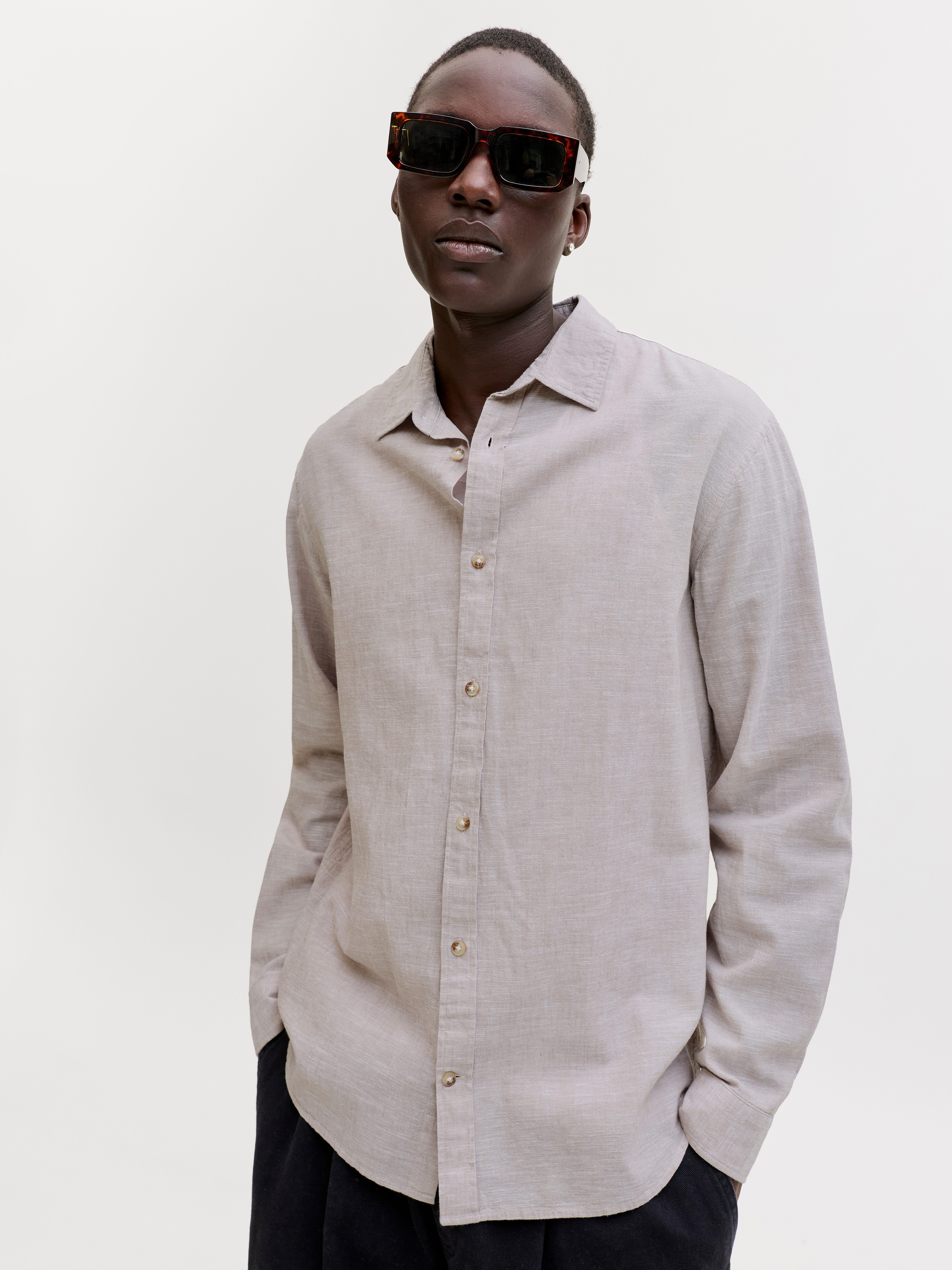Jack & Jones Langarmhemd JJESUMMER LINEN BLEND SHIRT L/S SN Baumwollmischung, regular fit – Bild 2 von 5