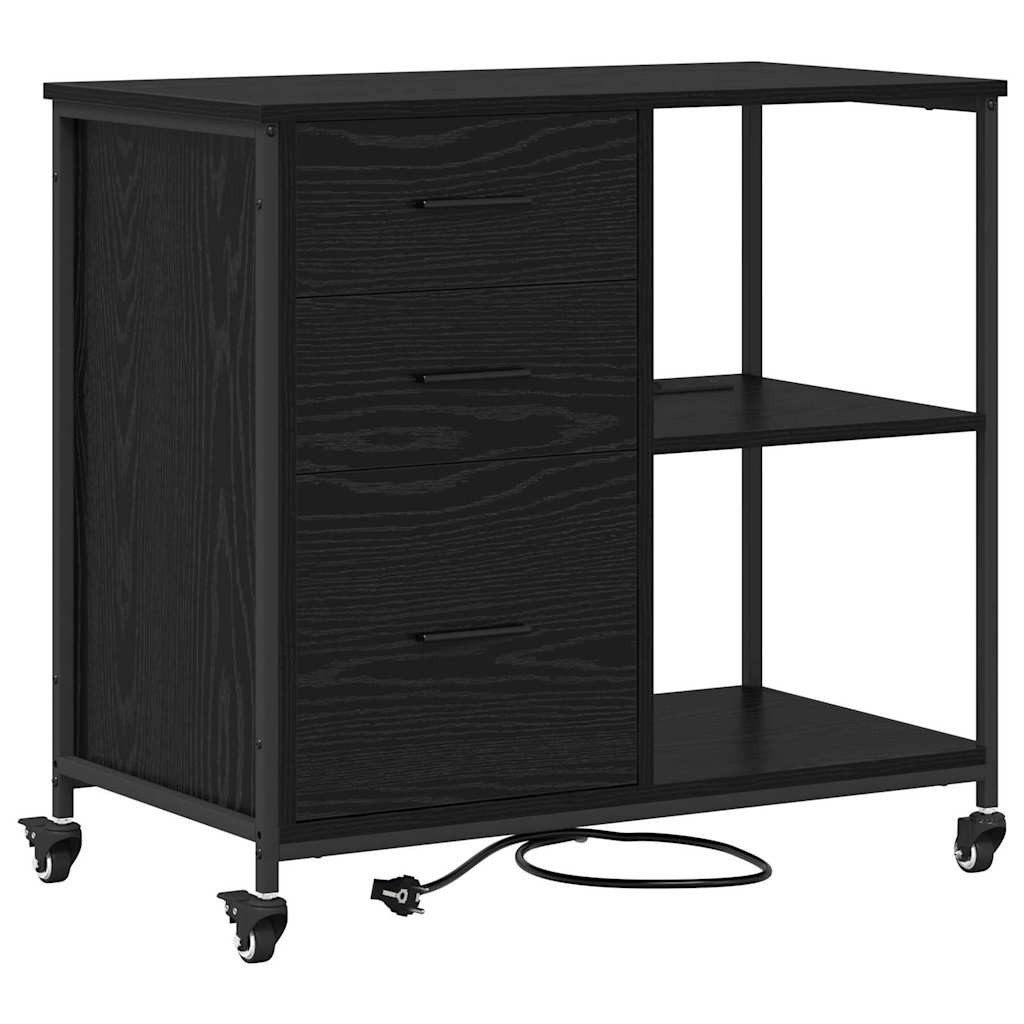 vidaXL Schranksystem Schrank mit Ladestation 76 x 41 x 72 cm Holzwerkstoff (1-St)