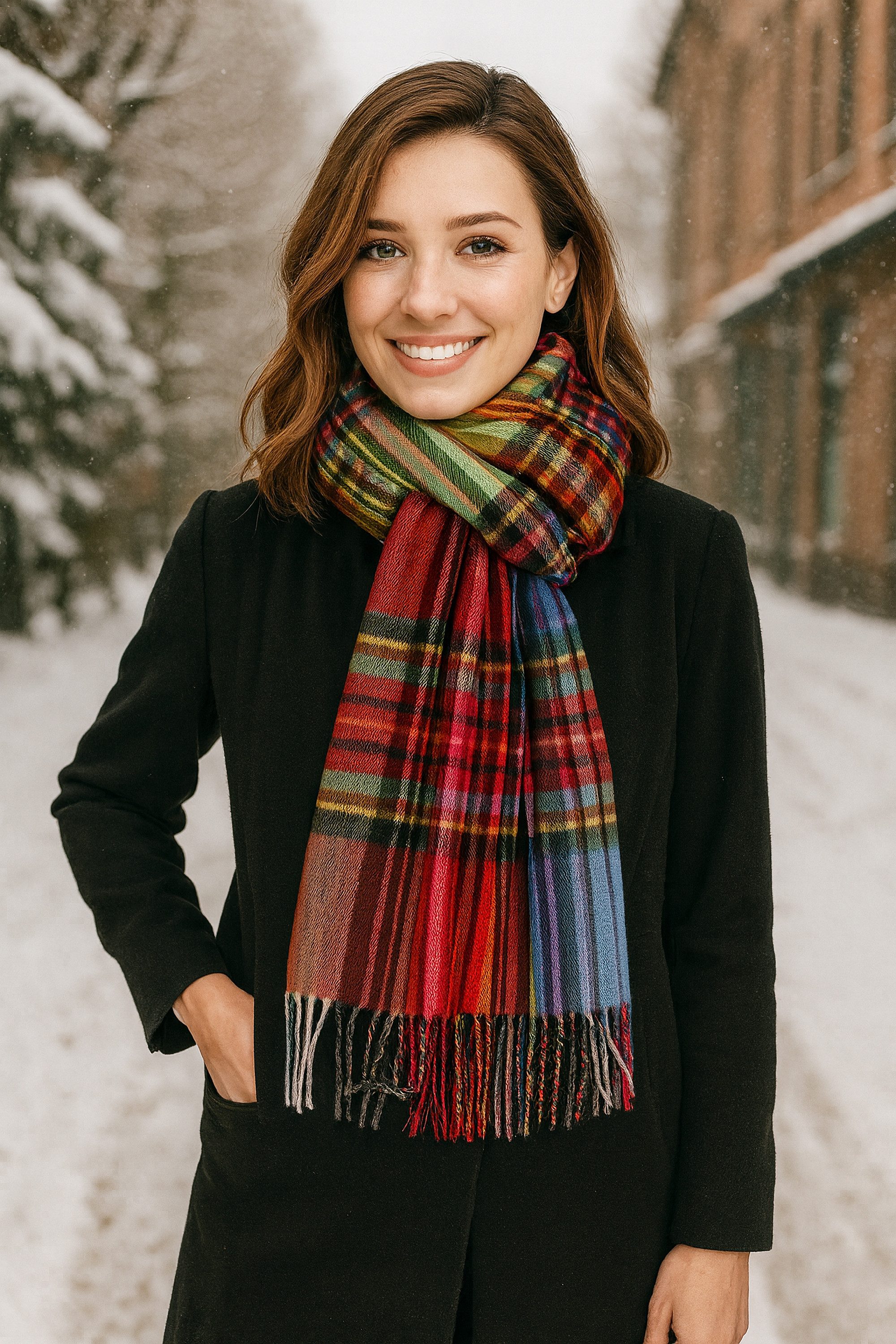 COLLEZIONE ALESSANDRO Wollschal Multi, (1-St), Made in Italy, in modischen Farben