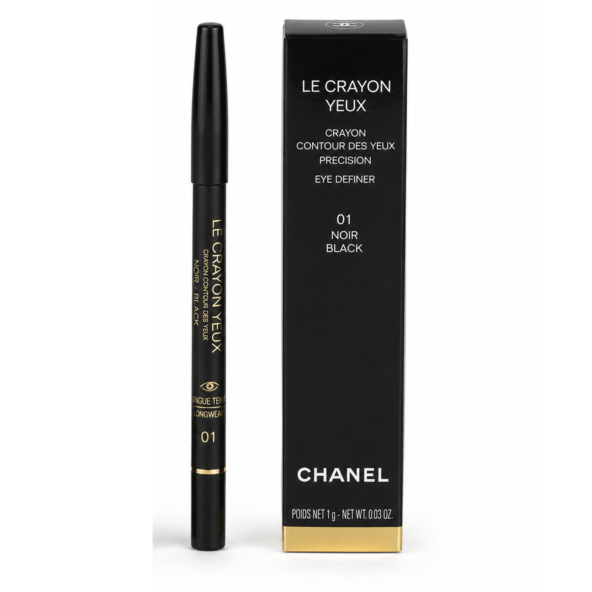 CHANEL Eyeliner Chanel Le Crayon Yeux contour 01 Noir Black Eyeliner