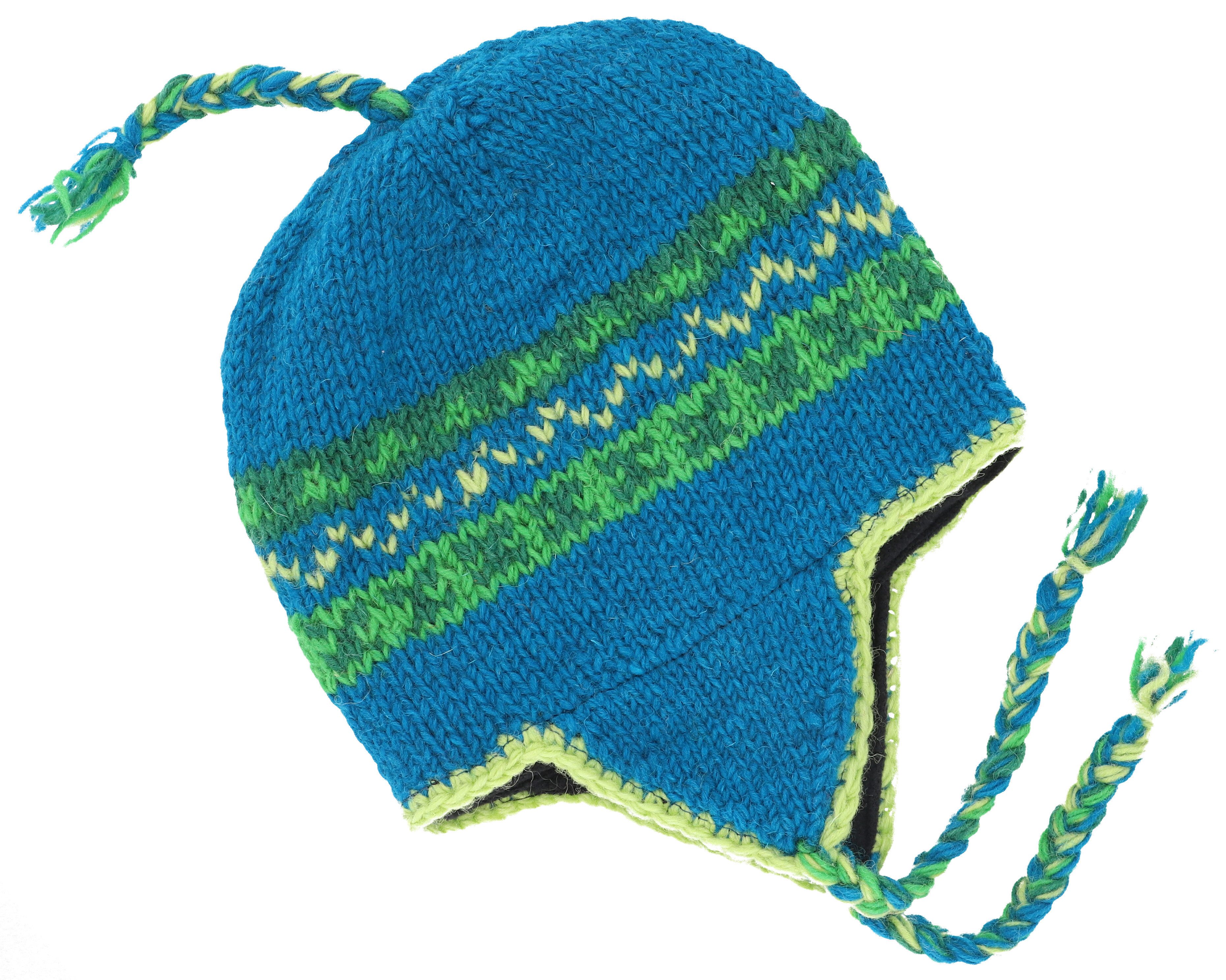 Guru-Shop Strickmütze Wollmütze mit Ohrenklappen, Norwegermütze -.. günstig online kaufen